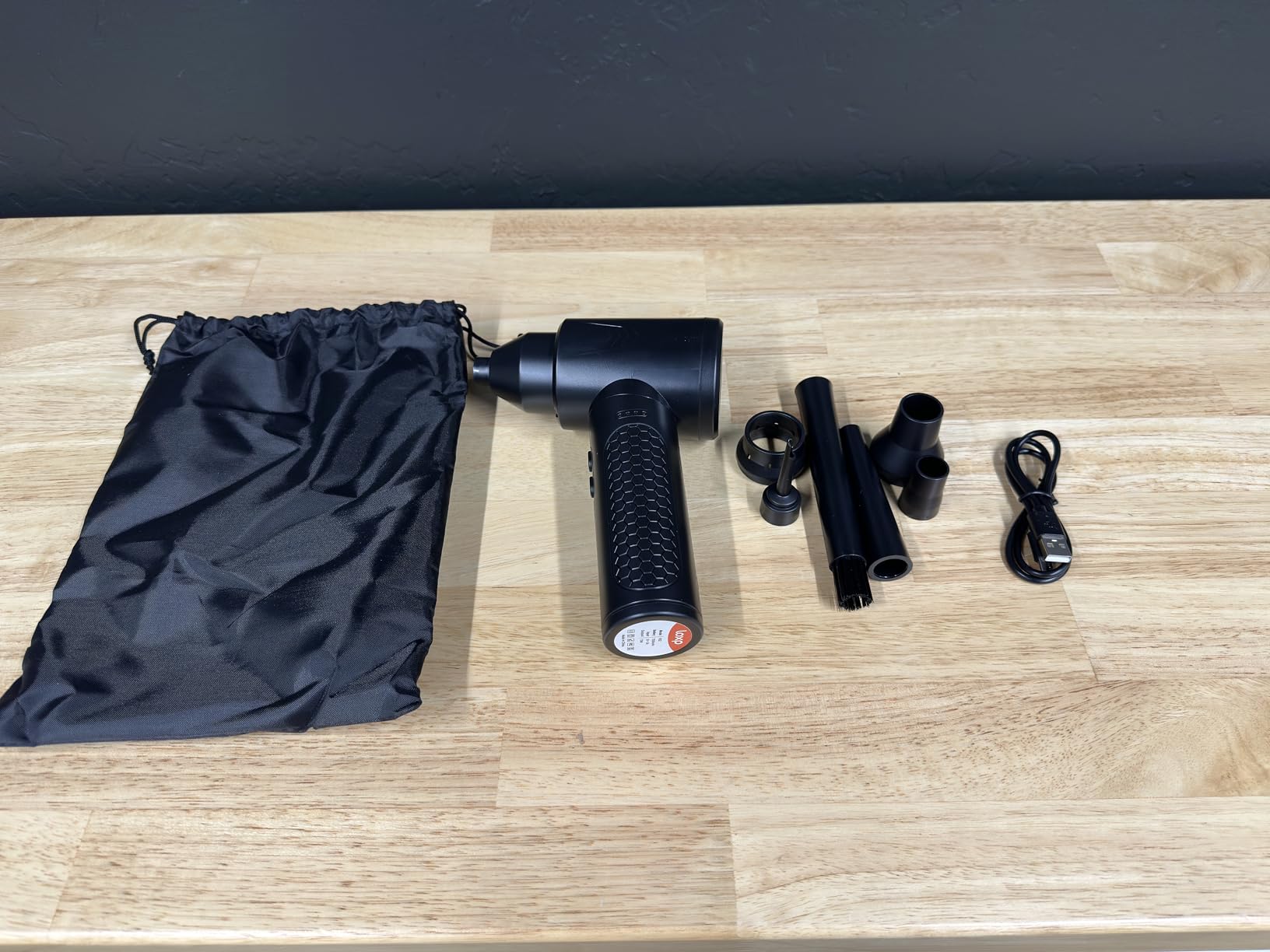 Electric Air Duster – 150000RPM Powerful Compressed Air Duster with LED Light, 3 Gears, 7500mAh Battery & Fast Charging, Rechargeable Air Blower for Computer, Keyboard, PC, Car, House & Outdoor - Customer Photo 2