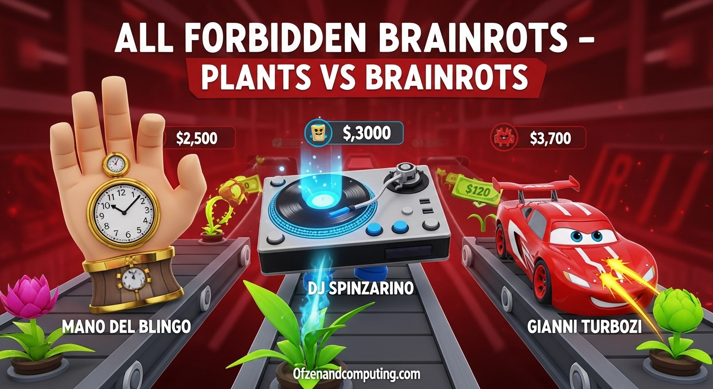 All Forbidden Brainrots Plants Vs Brainrots