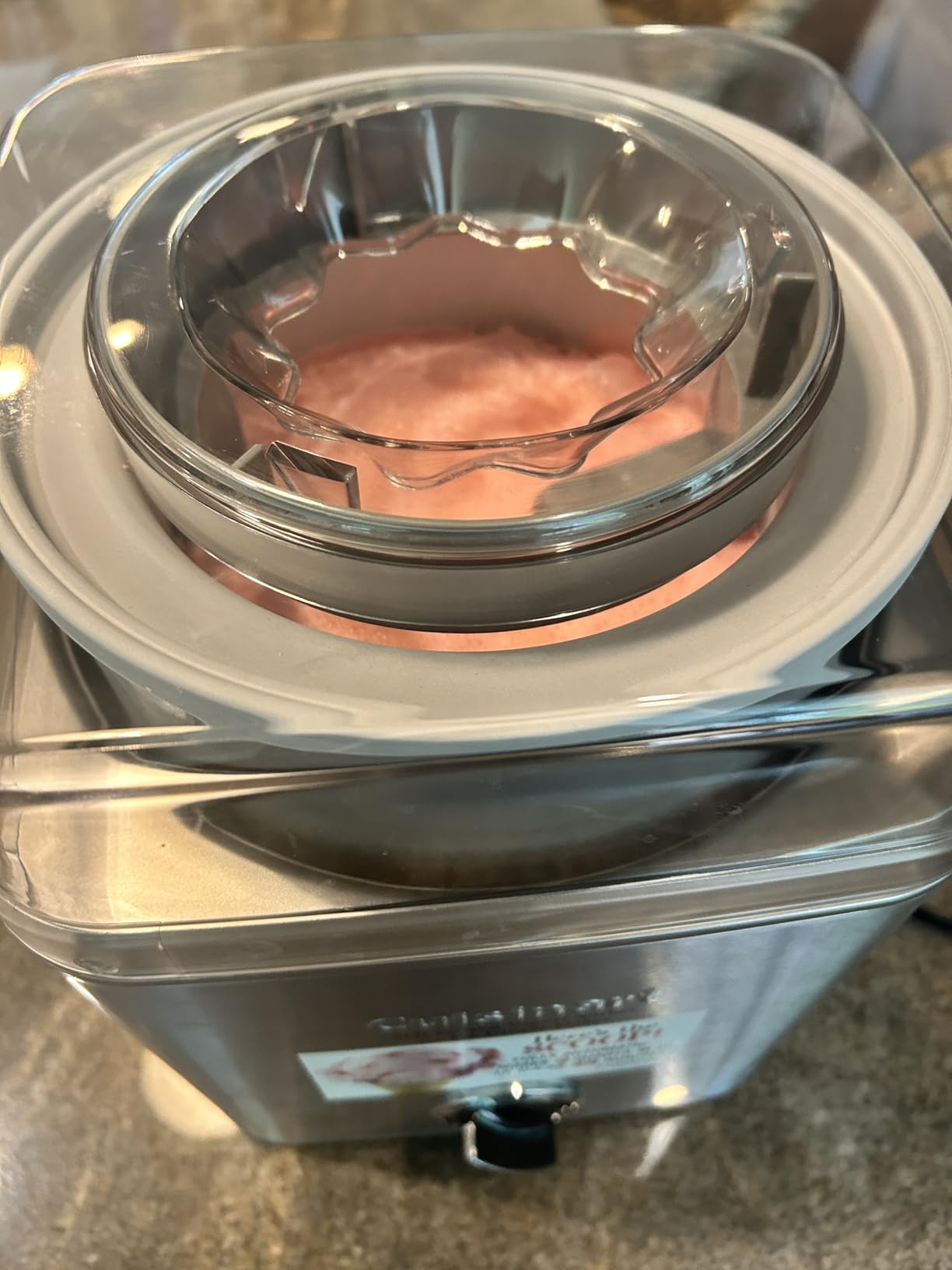 Cuisinart Ice Cream Maker Machine, 2-Quart Ice Cream, Sorbet and Frozen Yogurt Machine, Fully Automatic Double-Insulated Freezer Bowl Makes Frozen Desserts in Under 30 Minutes, ICE30BCP1, Silver - Customer Photo 4