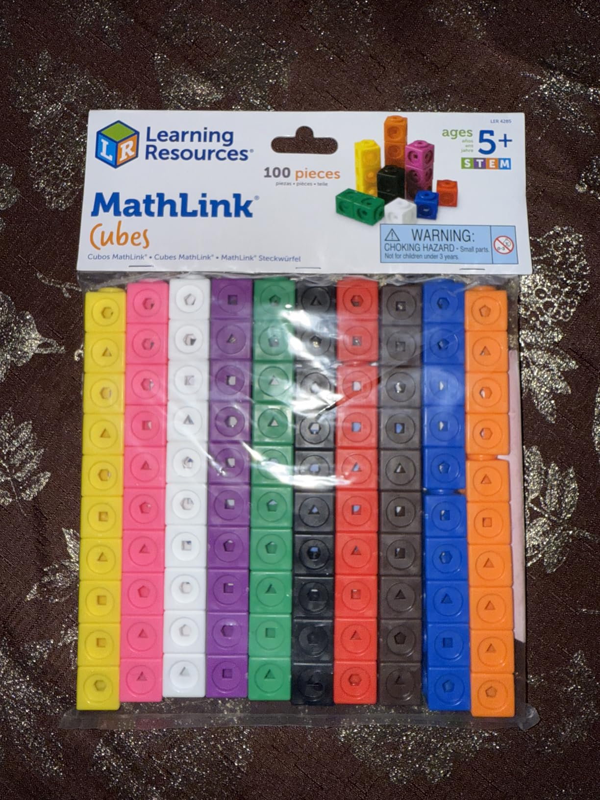 Learning Resources MathLink Cubes - Set of 100 Cubes, Ages 5+ Kindergarten, STEM Activities, Math Manipulatives, Homeschool Supplies, Teacher Supplies - Customer Photo 1