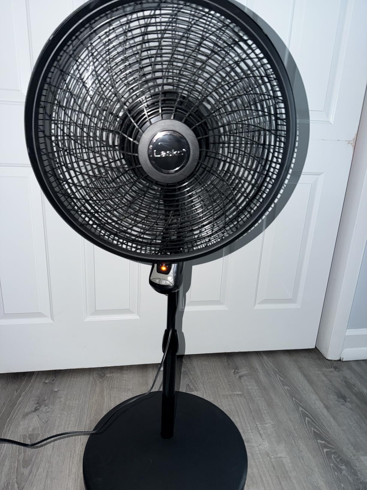 Lasko Oscillating Cyclone Pedestal Fan, Adjustable Height, Timer, Remote Control, 3 Speeds, for Bedroom, Living Room, Home Office, 18