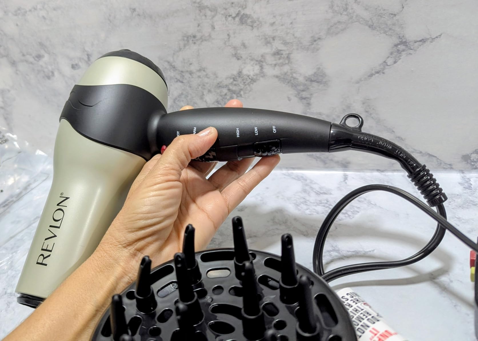 REVLON Turbo Hair Dryer | 1875 Watts of Maximum Shine, Fast Dry (Silver) - Customer Photo 1
