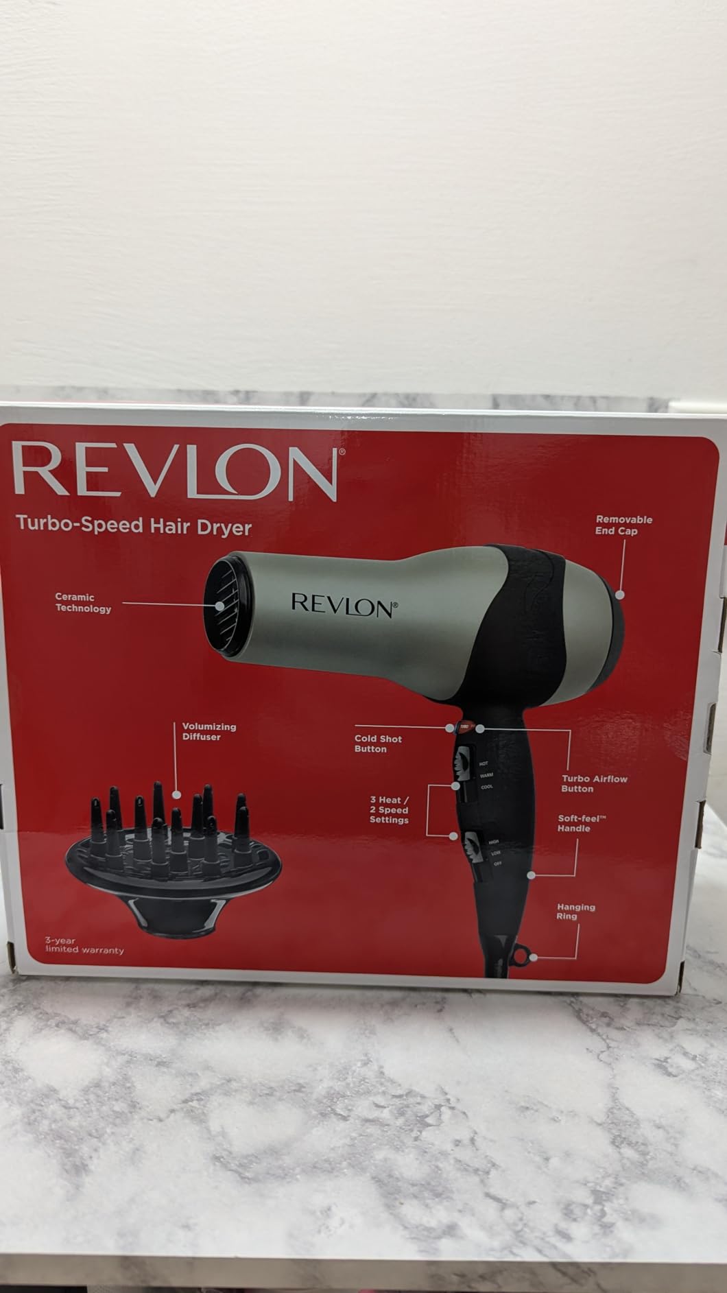 REVLON Turbo Hair Dryer | 1875 Watts of Maximum Shine, Fast Dry (Silver) - Customer Photo 2