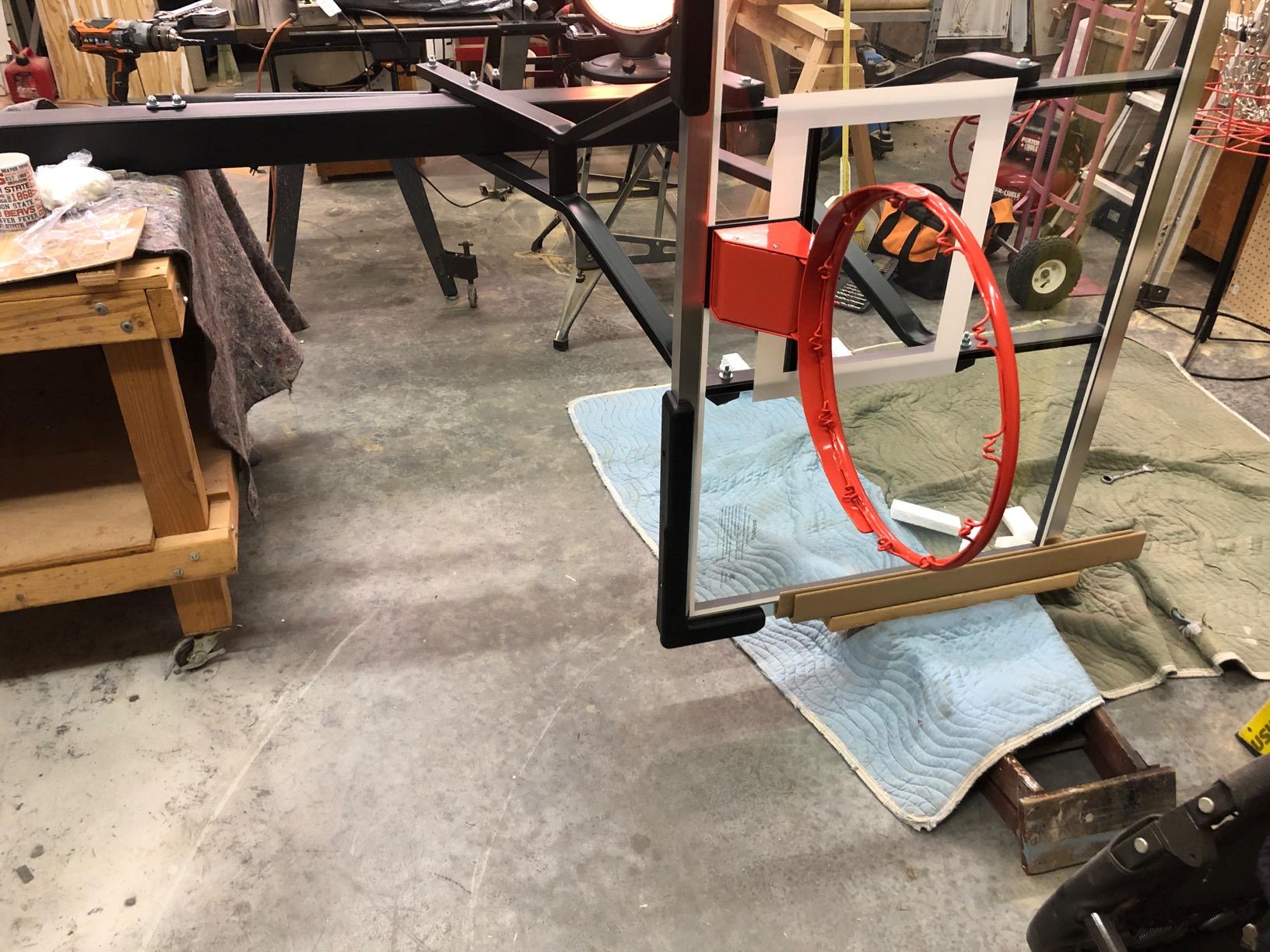 Silverback Height Adjustable In-Ground Basketball Hoop with Tempered Glass Backboard, Pro-Style Breakaway Rim & Backboard Pad customer photo 1