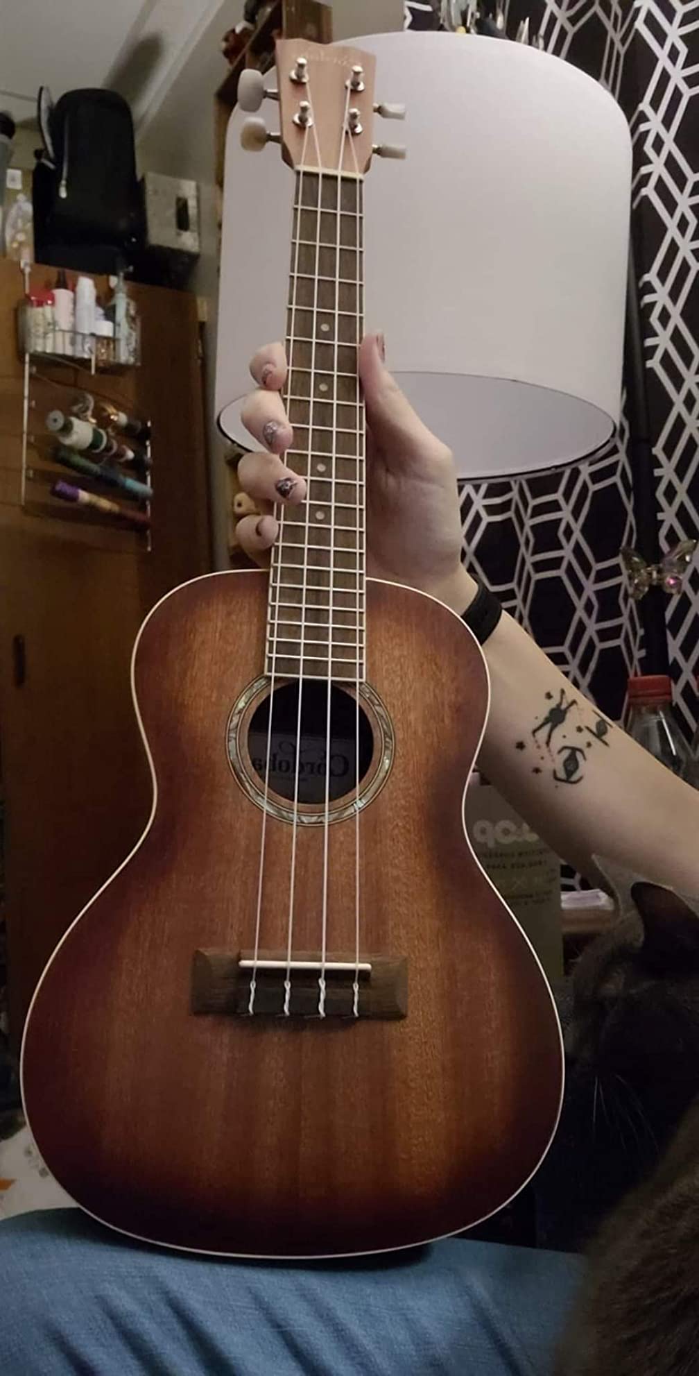 Cordoba, 4 15CM Concert Ukulele-Hand Crafted With Mahogany Top, Back & Sides, Authentic Abalone Rosette & Satin Finish & Premium Italian Aquila Strings-For Beginners & Professionals, Right, COD - Customer Photo 1