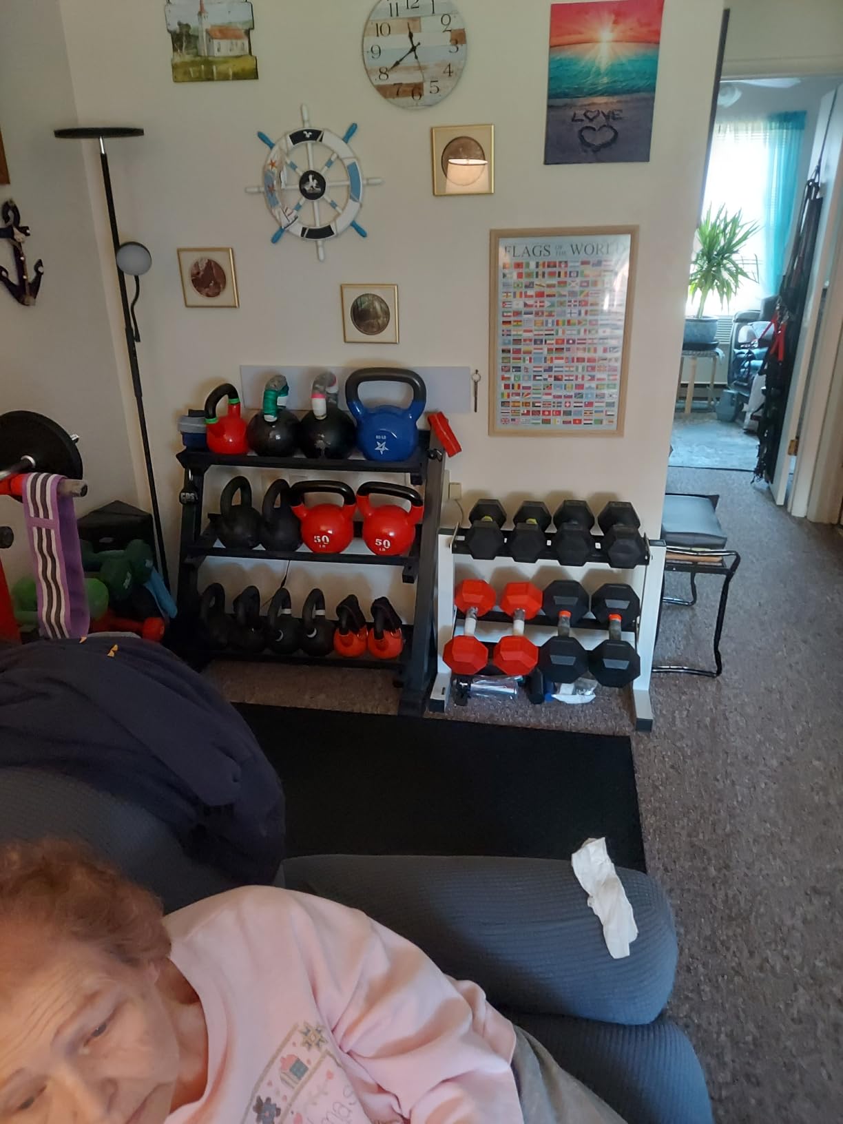 Yes4All Kettlebell, 5-100 LB Vinyl Coated Cast Iron Strength Training Kettlebells for Home Gym Exercises, Fitness, Full Body Workout Equipment, Push Ups, and Grip Strength - Customer Photo 2