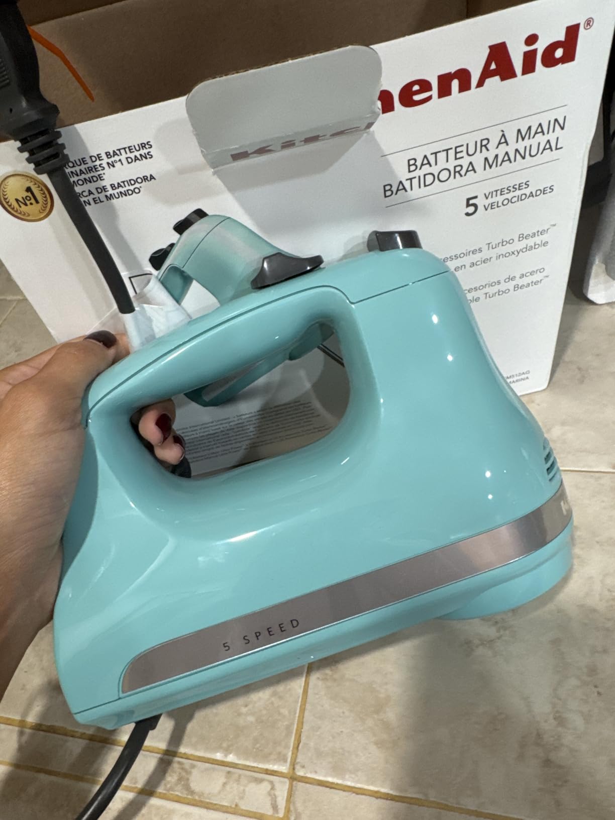 KitchenAid 5 Ultra Power Speed Hand Mixer - KHM512, White - Customer Photo 2