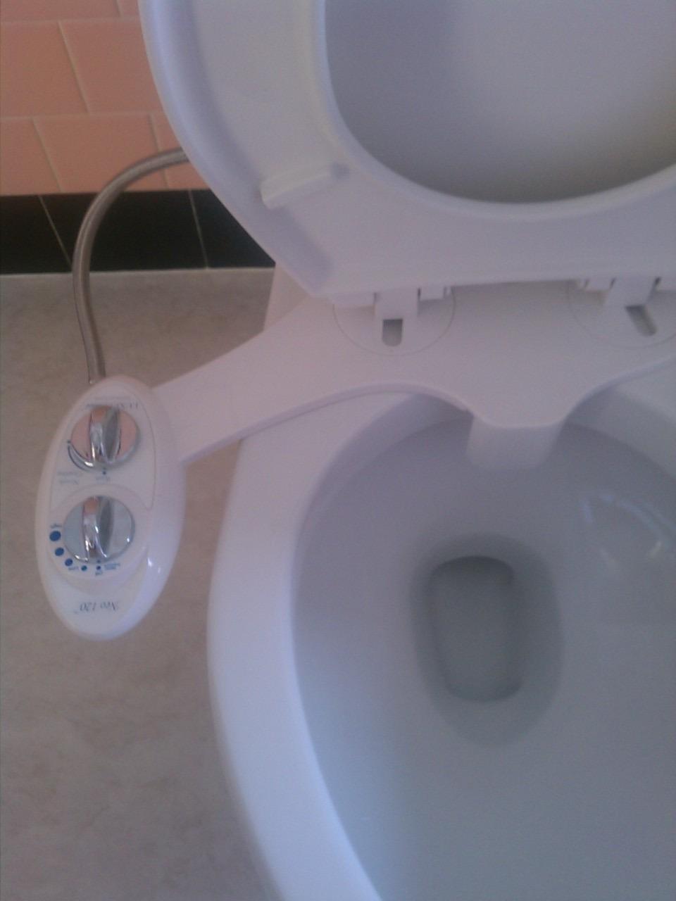 LUXE Bidet NEO 120 - Single Nozzle, Self-Cleaning, Non-Electric Bidet Attachment for Toilet Seat, Adjustable Water Pressure, Rear Wash (Blue) - Customer Photo 1