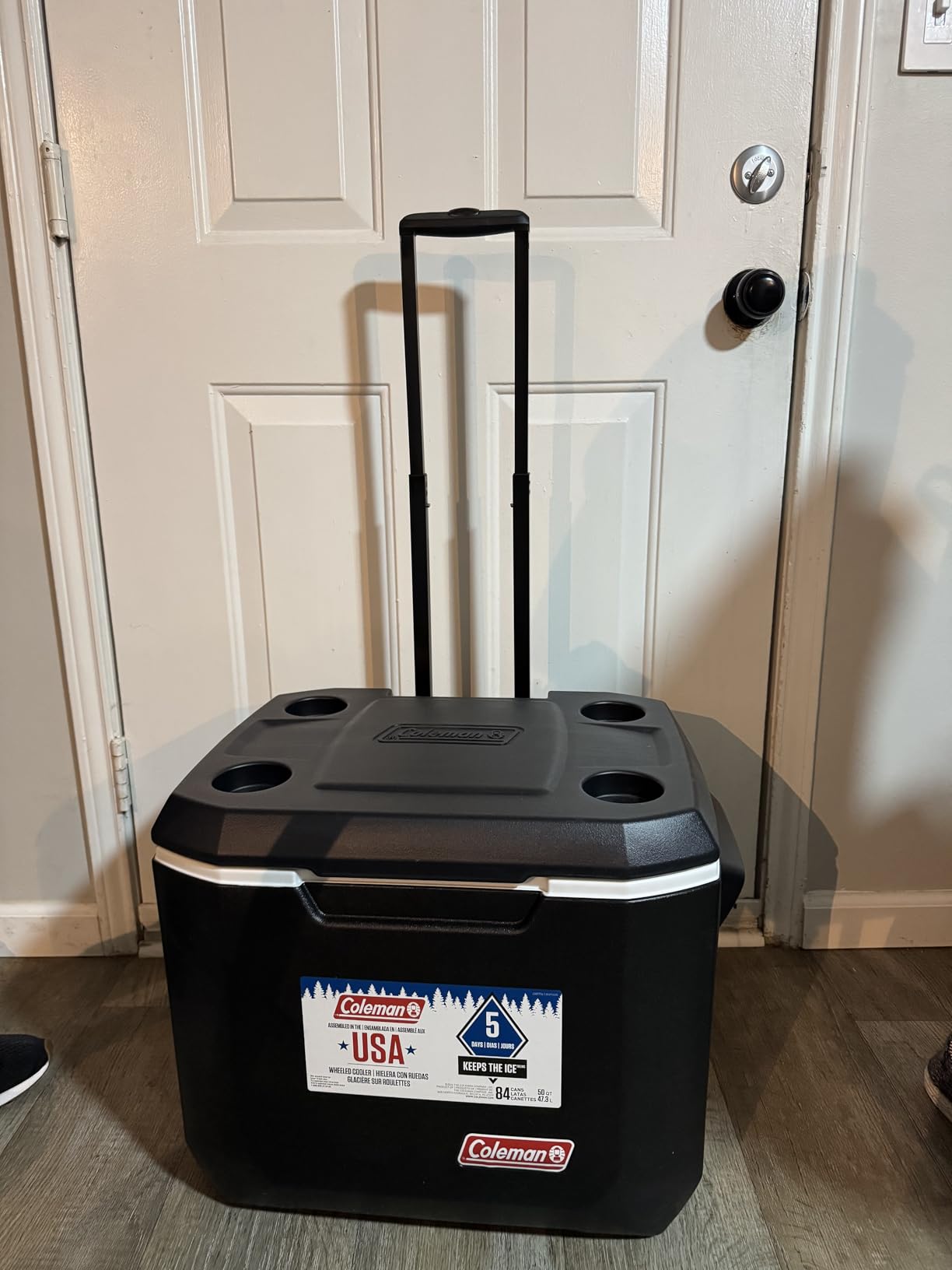 Coleman Xtreme 50qt Rolling Cooler with Wheels, Extra-Walled Insulation Keeps Ice up to 5 Days, Portable Wheeled Hard Chiller Customer Review Coleman Xtreme 50qt Rolling Cooler with Wheels, Extra-Walled Insulation Keeps Ice up to 5 Days, Portable Wheeled Hard Chiller - Customer Photo 3