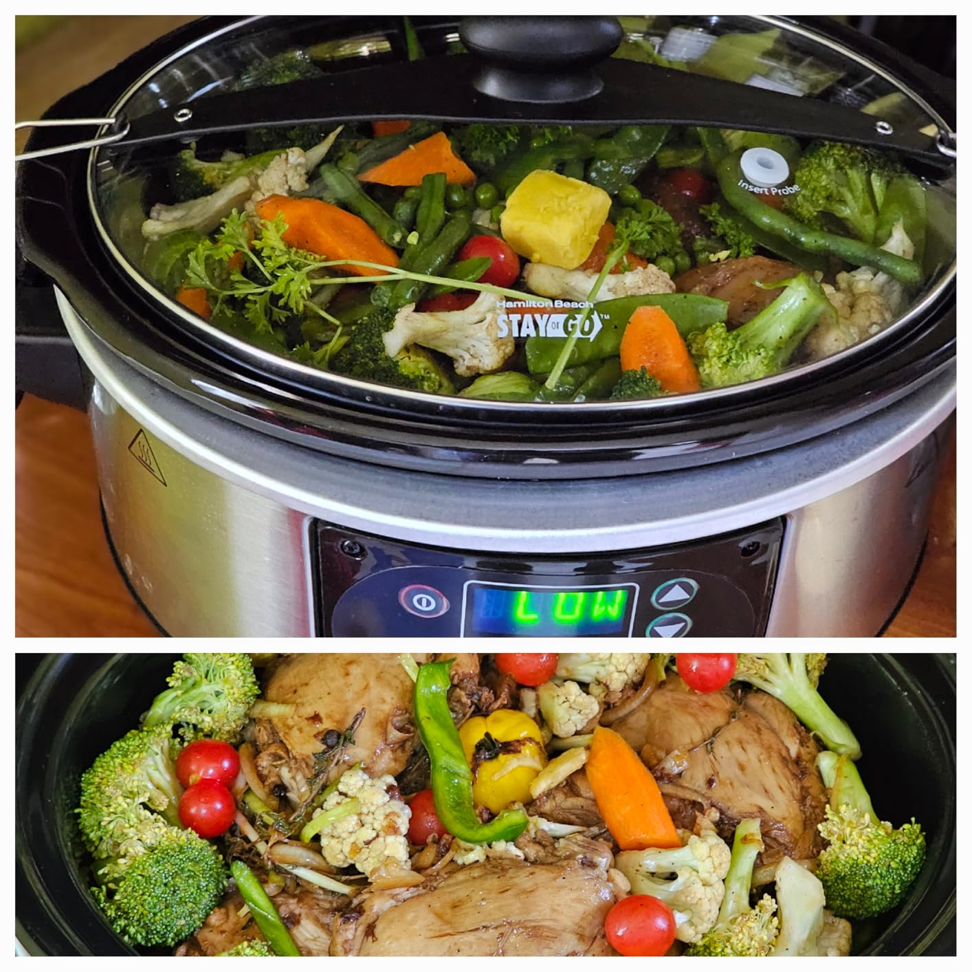 Hamilton Beach Portable 6 Quart Set & Forget Digital Programmable Slow Cooker with Lid Lock, Temperature Probe, Dishwasher Safe Crock & Lid, Stainless Steel (33969A) - Customer Photo 2