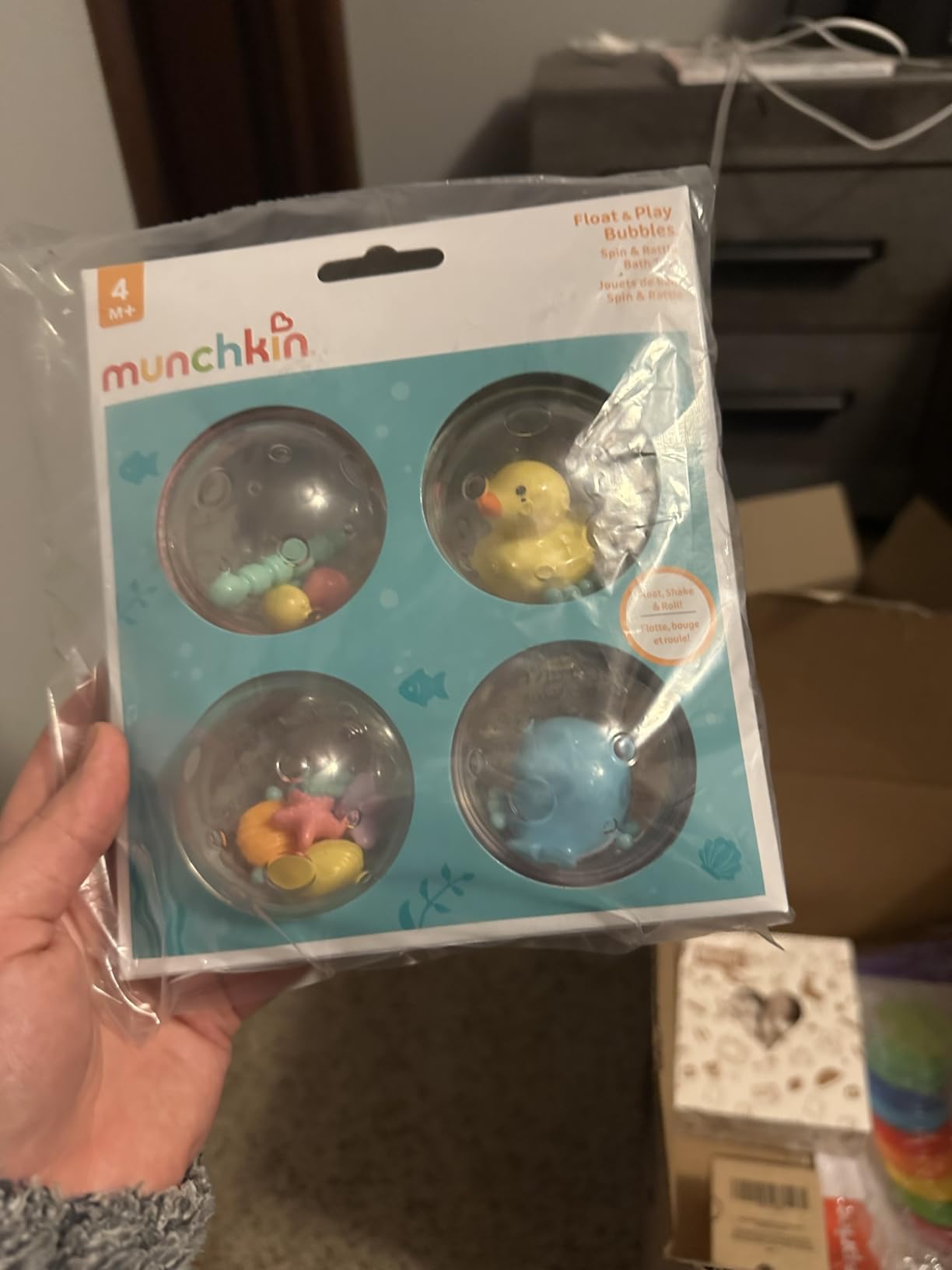 Munchkin Float & Play Bubbles Baby and Toddler Bath Toy, 4 Count - Customer Photo 1