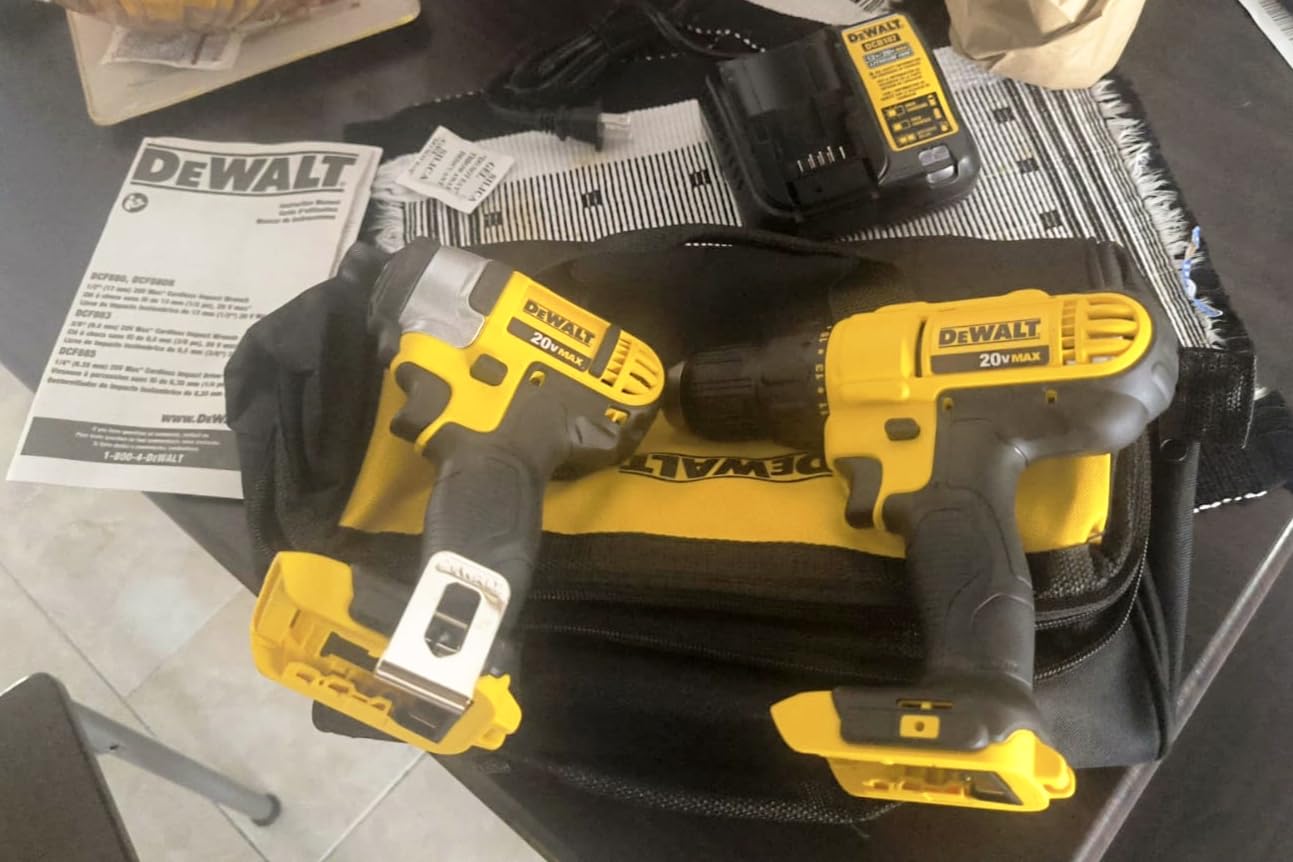 DEWALT 20V MAX Cordless Drill and Impact Driver, Power Tool Combo Kit with 2 Batteries and Charger (DCK240C2) - Customer Photo 4