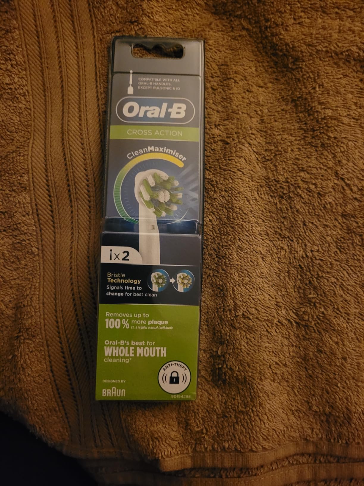 Oral B Cross Action Electric Toothbrush Replacement Brush Heads Refill, 4Count Customer Review Oral B Cross Action Electric Toothbrush Replacement Brush Heads Refill, 4Count - Customer Photo 1