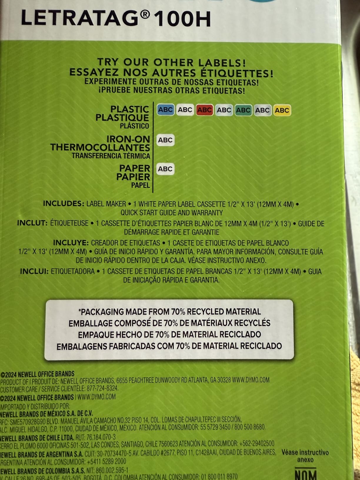 DYMO Label Maker, LetraTag 100H Silver Handheld Label Maker & LT Label Tapes, Easy-to-Use, Great for Home & Office Organization Customer Review DYMO Label Maker, LetraTag 100H Silver Handheld Label Maker & LT Label Tapes, Easy-to-Use, Great for Home & Office Organization - Customer Photo 1