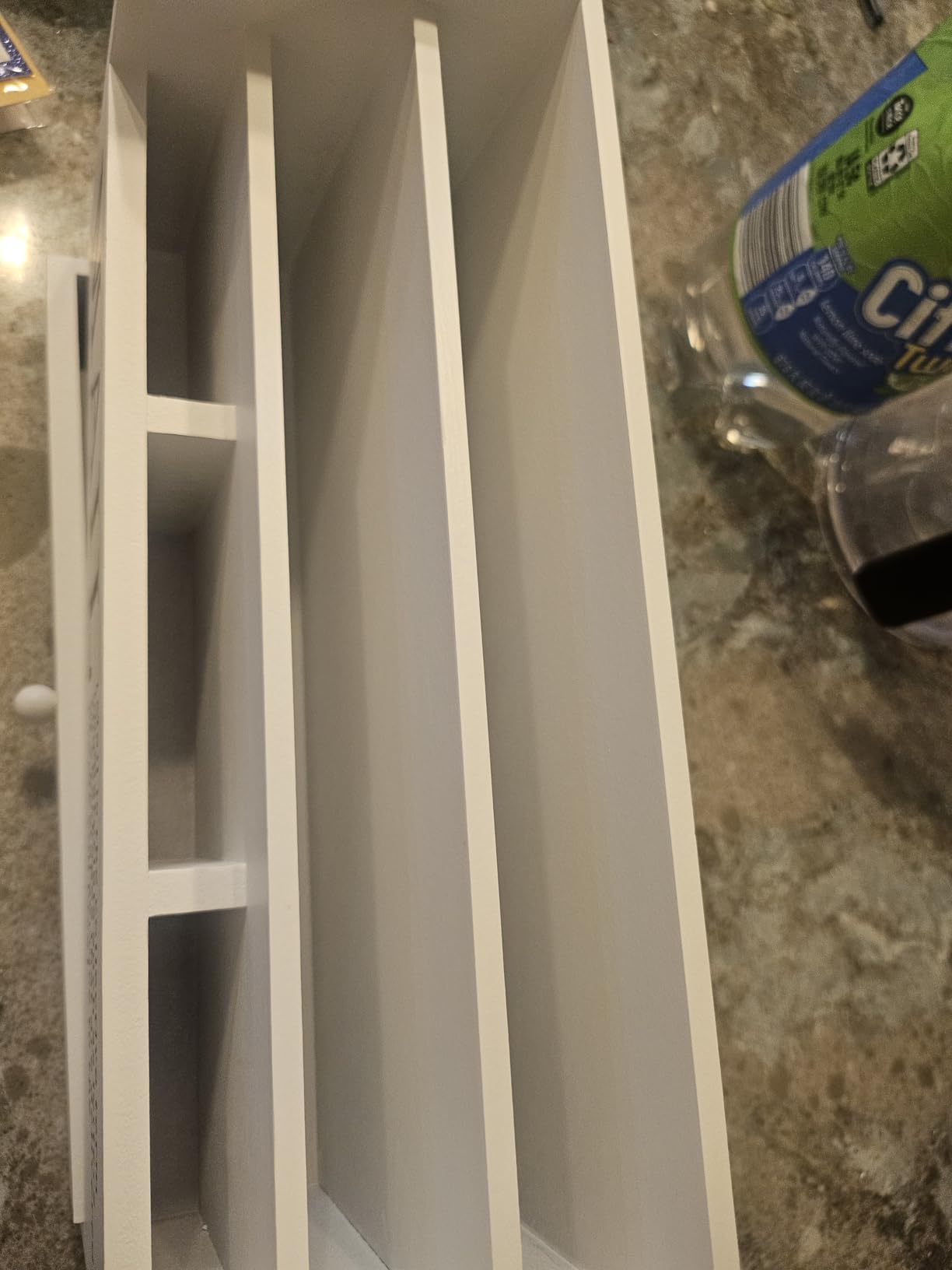 Juvale White Wooden 3 Tier Desktop Mail Organizer with Drawer - Wall Mounted Mail Holder Box for Countertop, Office, Files, Bills & Letters (11 In) - Customer Photo 2