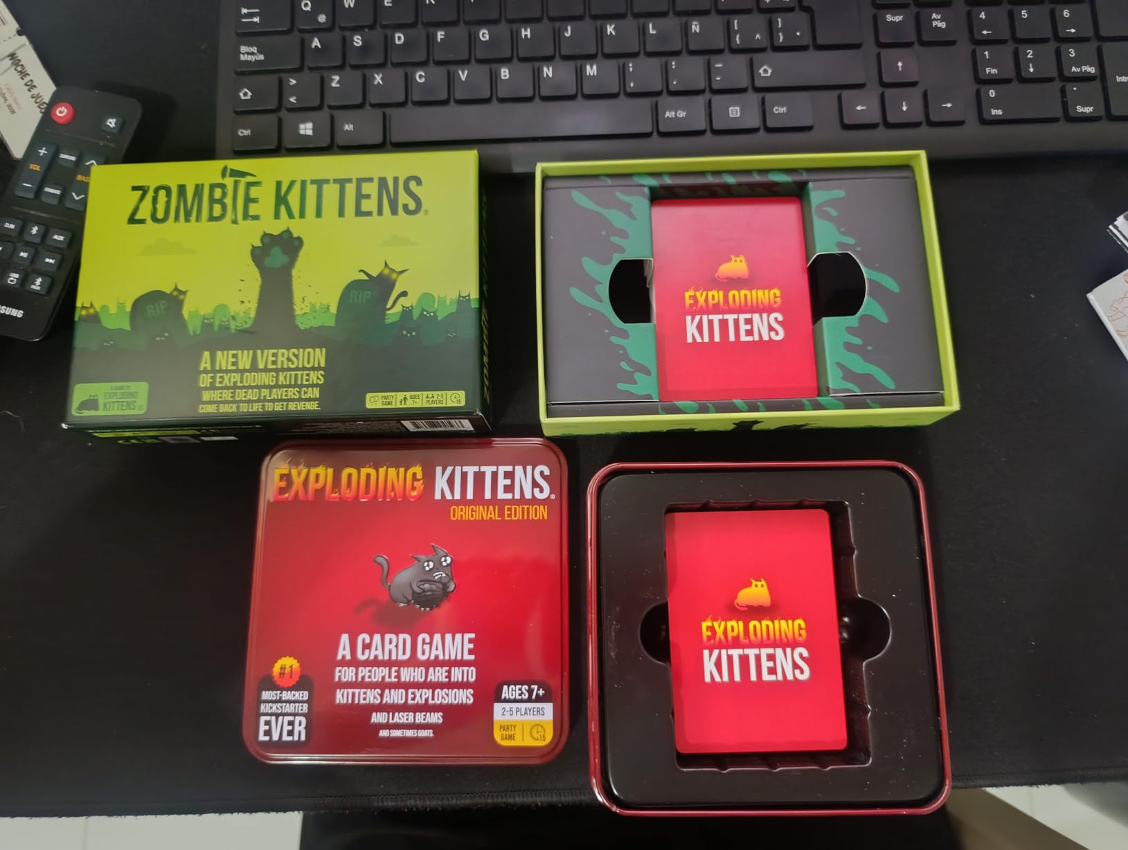 Exploding Kittens Original Edition - 2-5 Players - Ages 7+ - 15 Minutes to Play - High Stakes Card Game - Party Game, Family Game Night, Kid and Adult Card Game - Customer Photo 2