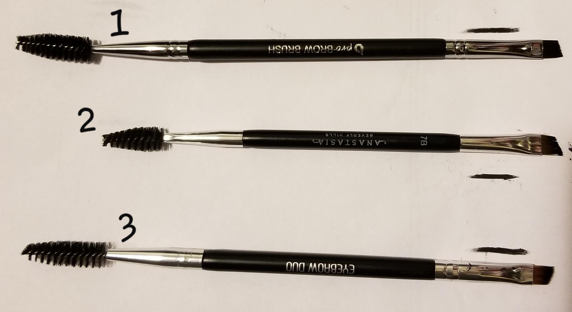 Beauty Junkees Angled Eyebrow Brush with Spoolie Brush, Duo Eye Brow Brush and Comb with Firm Thin Angle for Filler, Tint, Liner, Definer, Shaper, Tamer, Cruelty Free - Customer Photo 1