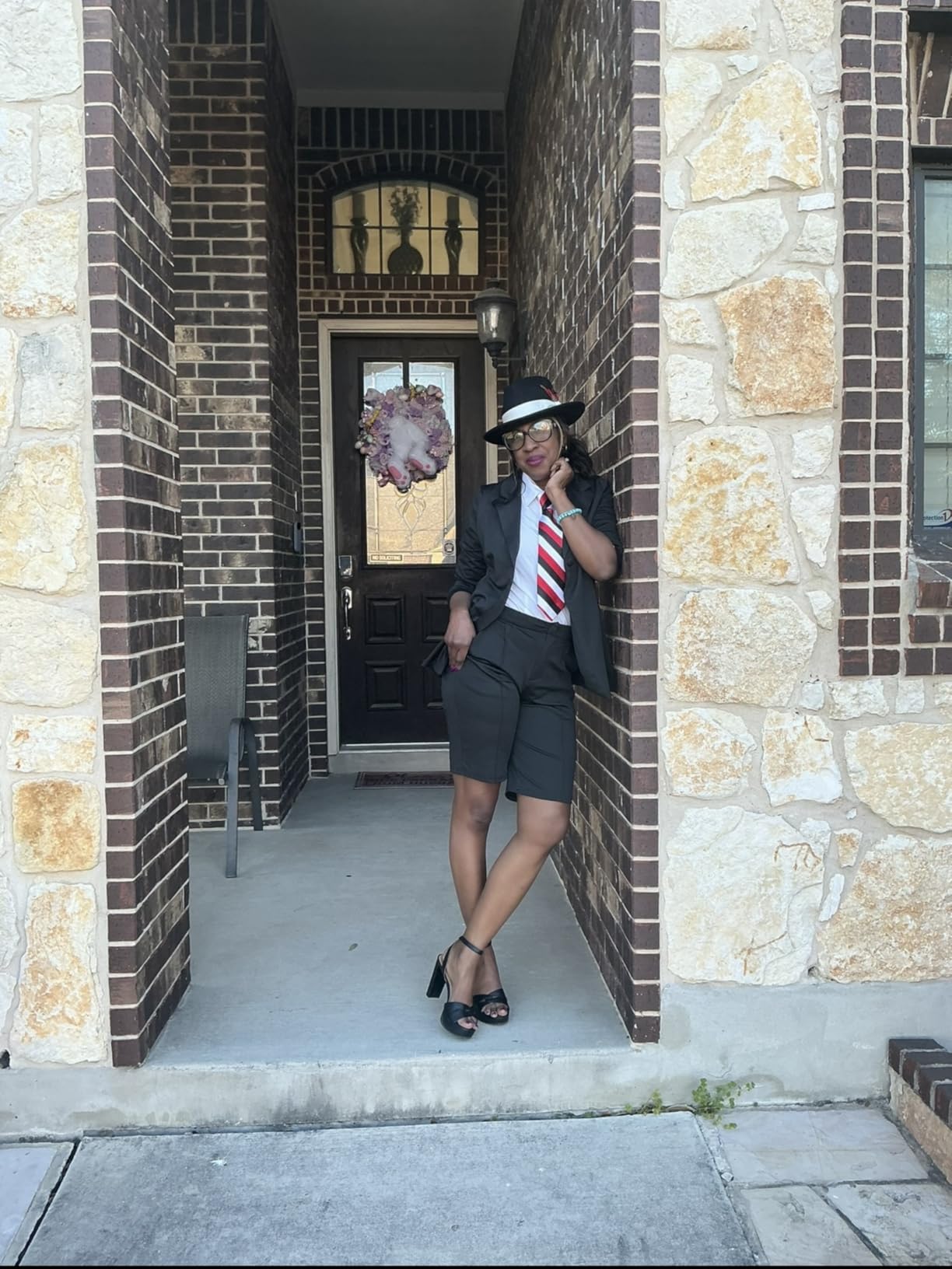 tiemart Men's Striped Tie Standard Length - Customer Photo 1