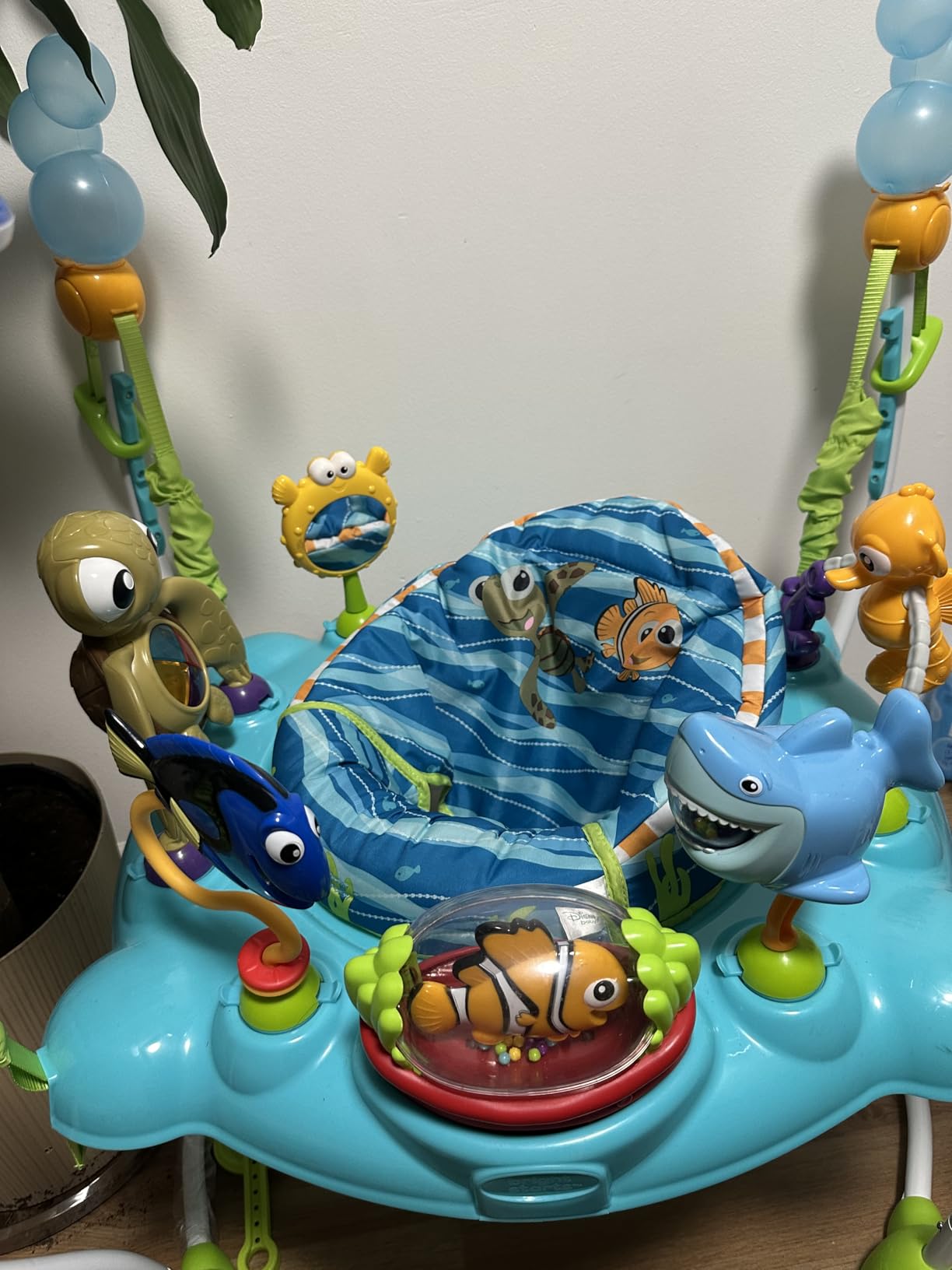Bright Starts Disney Baby Finding Nemo Sea of Activities Baby Activity Center Jumper with Interactive Toys, Lights, Songs & Sounds, 6-12 Months (Blue) - Customer Photo 4