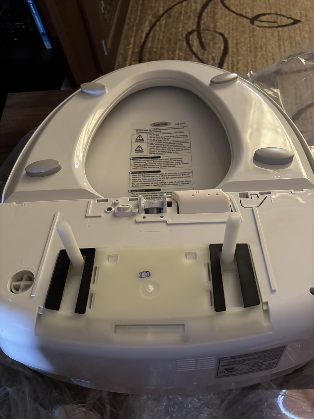 ALPHA BIDET JX2 Elongated Bidet Toilet Seat, White, Endless Warm Water, *NEW* Bowl Mist, LED Light, Quiet Operation, Wireless Remote, Stainless Steel Nozzle, Sittable Lid, 3 Year Warranty - Customer Photo 1