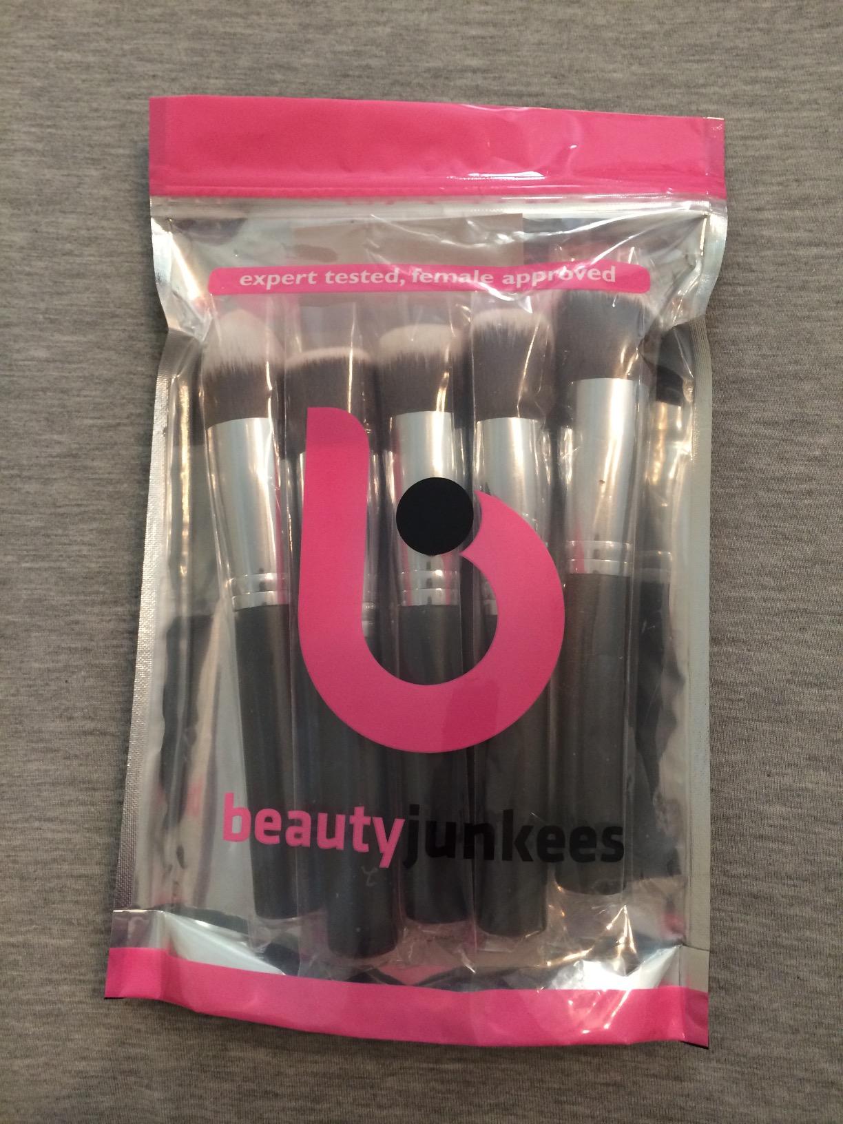 Kabuki Makeup Brush Set - Beauty Junkees 5pc Professional Make Up Brushes for Full Face Foundation, Blush, Bronzer Contour, Concealer, Mineral Powder Cosmetics, Affordable Cruelty Free - Customer Photo 1