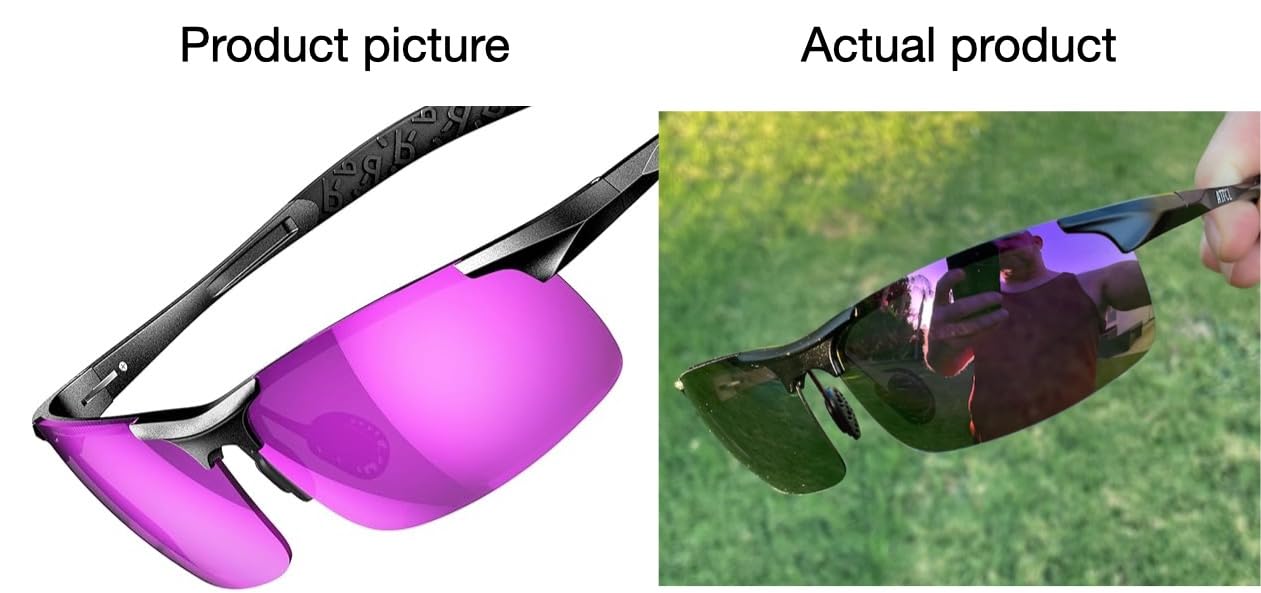 ATTCL Polarized Sunglasses Men Sports: UV Protection Anti Glare Wrap Around Lightweight Metal Driving Fishing Golf Running - Customer Photo 3