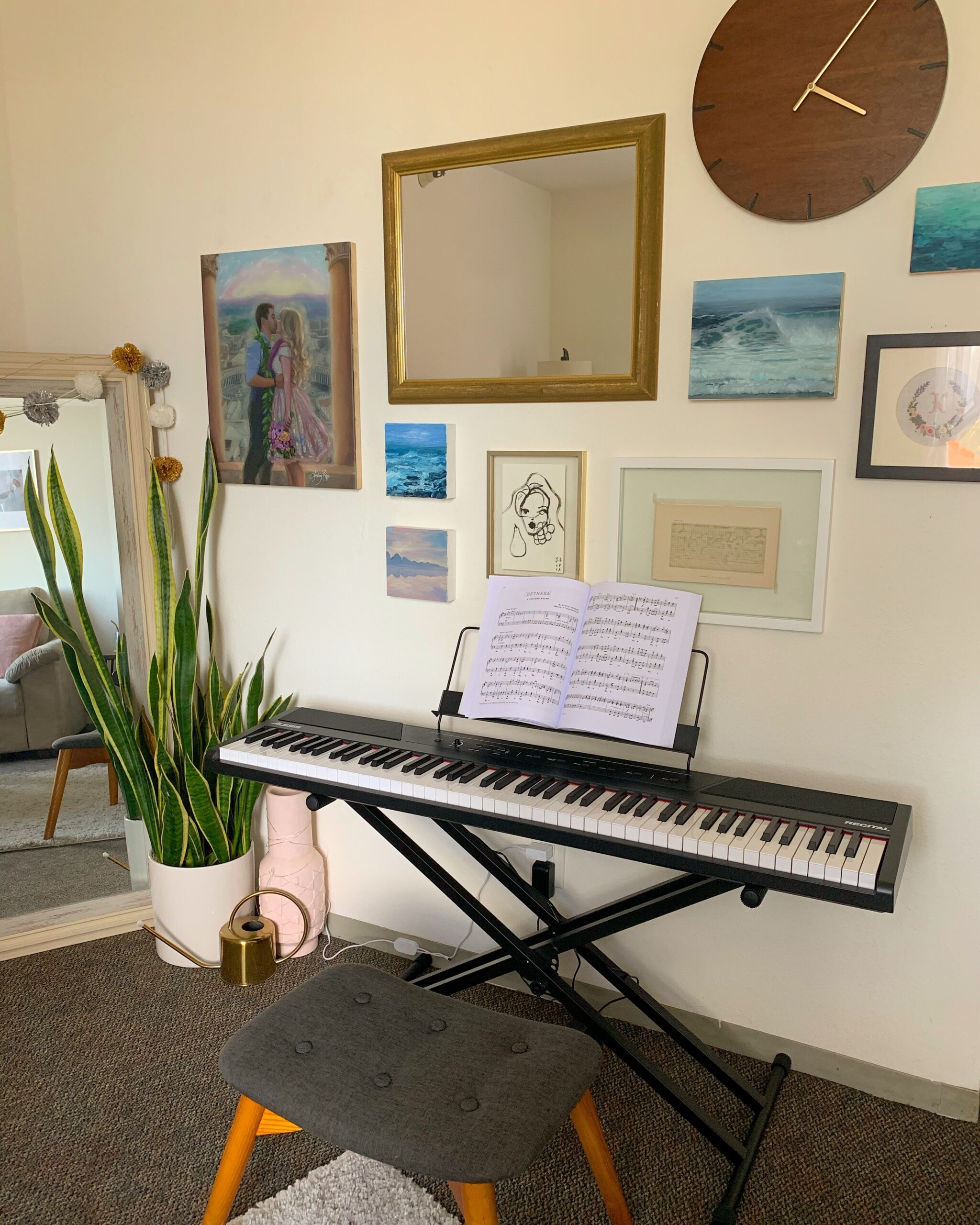 Alesis Recital – 88 Key Digital Piano Keyboard with Semi Weighted Keys, 2x20W Speakers, 5 Voices, Split, Layer and Lesson Mode, FX and Piano Lessons - Customer Photo 3