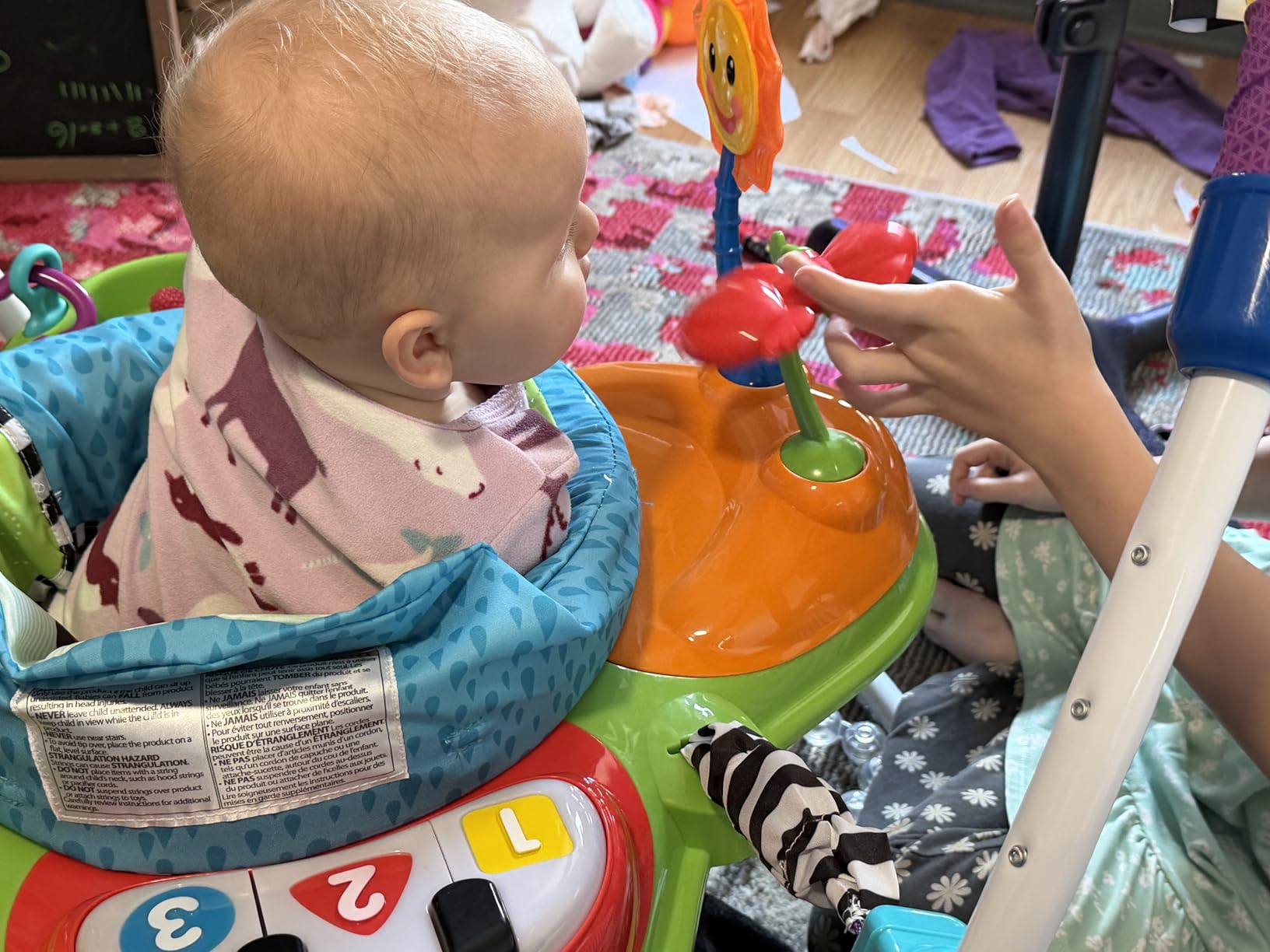 Baby Einstein Neptune's Ocean Discovery Activity Baby Jumper Activity Center, Ages 6 Months +, Max Weight 25 lbs., Unisex - Customer Photo 2