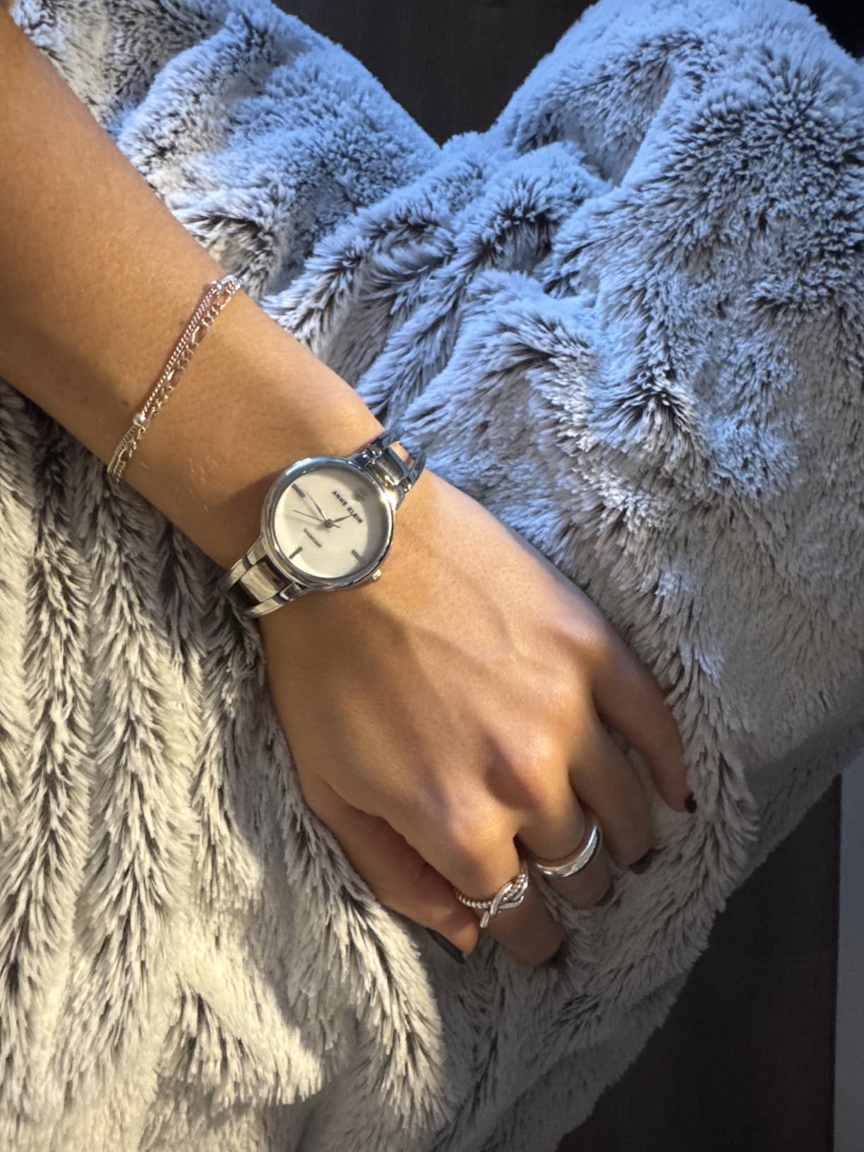 Anne Klein Women's Genuine Diamond Dial Bangle Watch - Customer Photo 1