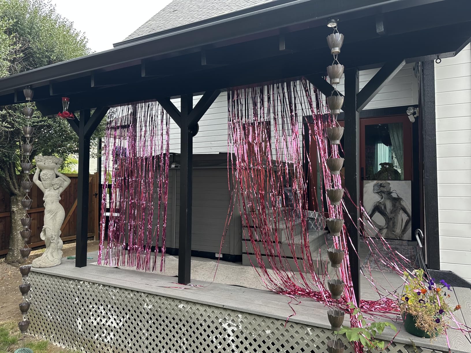 GOER 3.2 ft x 9.8 ft Metallic Tinsel Foil Fringe Curtains Party Photo Backdrop Party Streamers for Birthday,Graduation,New Year Eve Decorations Wedding Decor (1 Pack, Gold) Customer Review GOER 3.2 ft x 9.8 ft Metallic Tinsel Foil Fringe Curtains Party Photo Backdrop Party Streamers for Birthday,Graduation,New Year Eve Decorations Wedding Decor (1 Pack, Gold) - Customer Photo 4