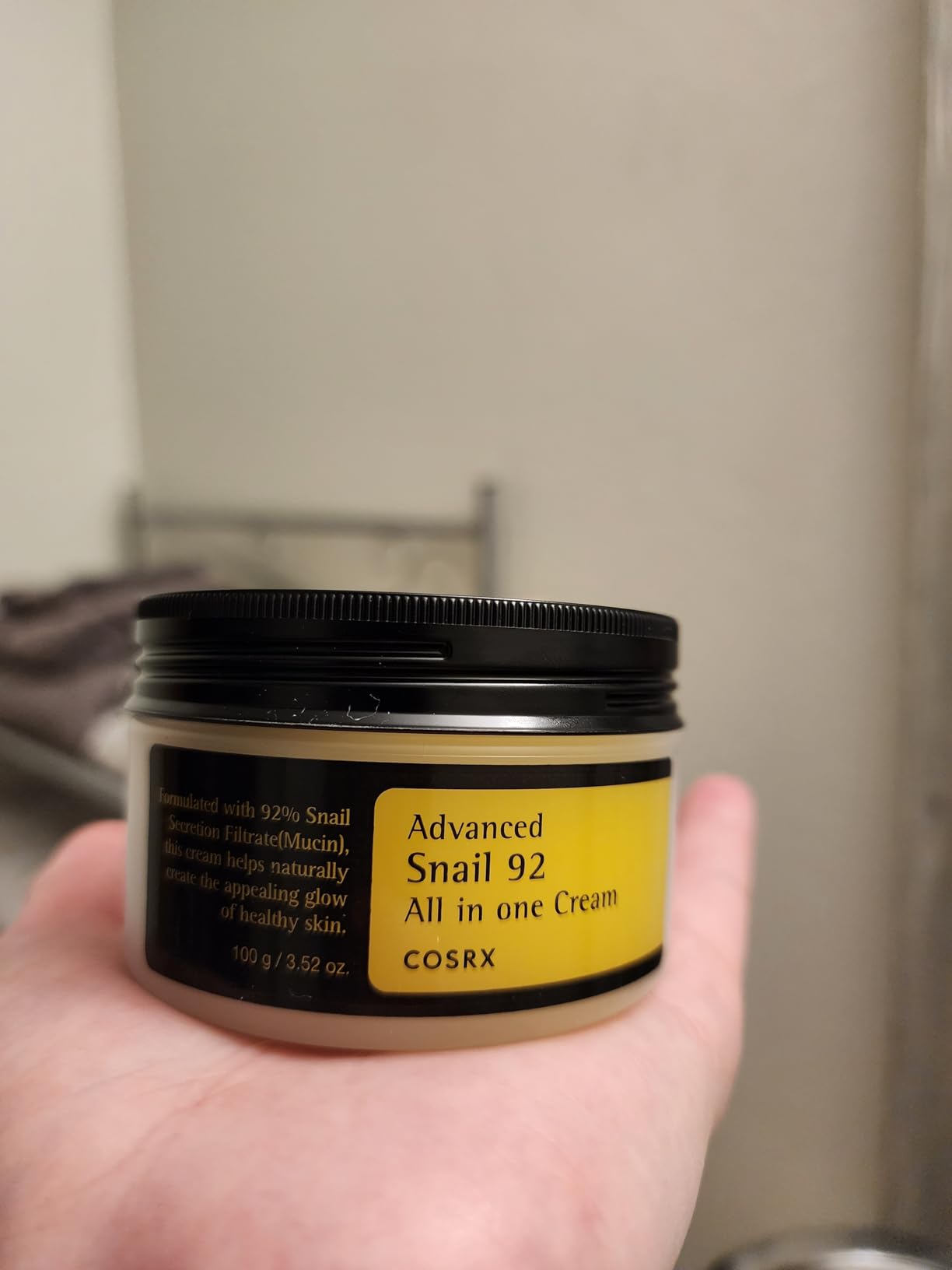 Snail Mucin 92% Face Moisturizer, 3.52 Oz, Lightweight Moisturing Cream for Soft, Glowy Skin, Korean Skin Care, Korean Moisturizer Face Cream, Stocking Stuffers for Women - Customer Photo 1