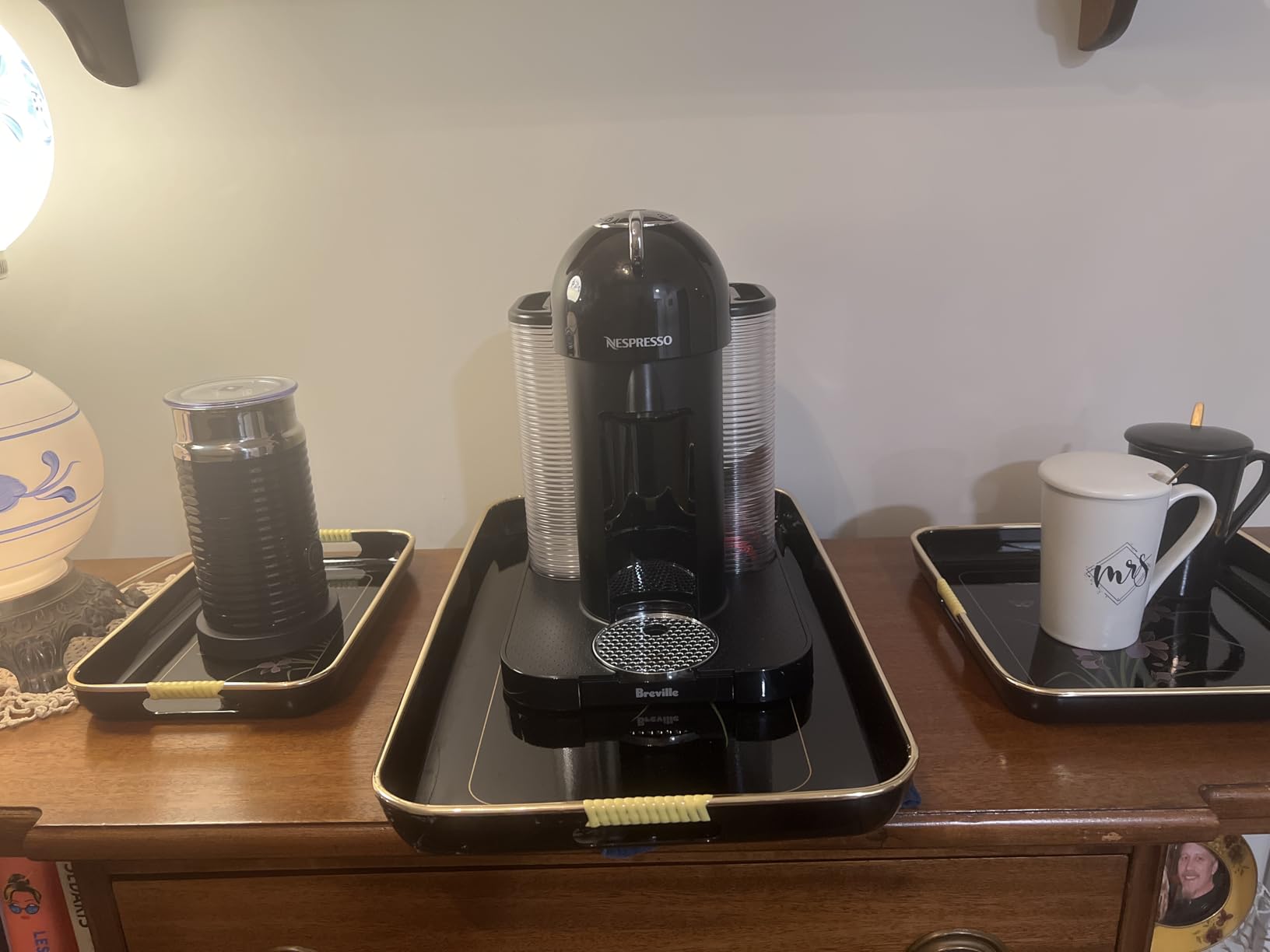 Nespresso Vertuo Coffee and Espresso Maker by Breville, Chrome with Aeroccino Milk Frother - Customer Photo 1