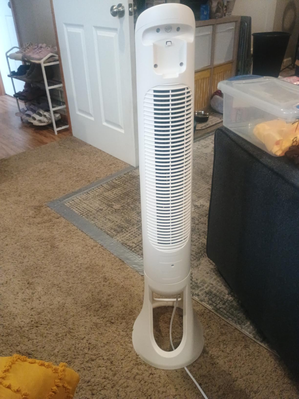 Honeywell QuietSet Whole Room Oscillating Tower Fan with Remote, White, HYF260 - Customer Photo 4