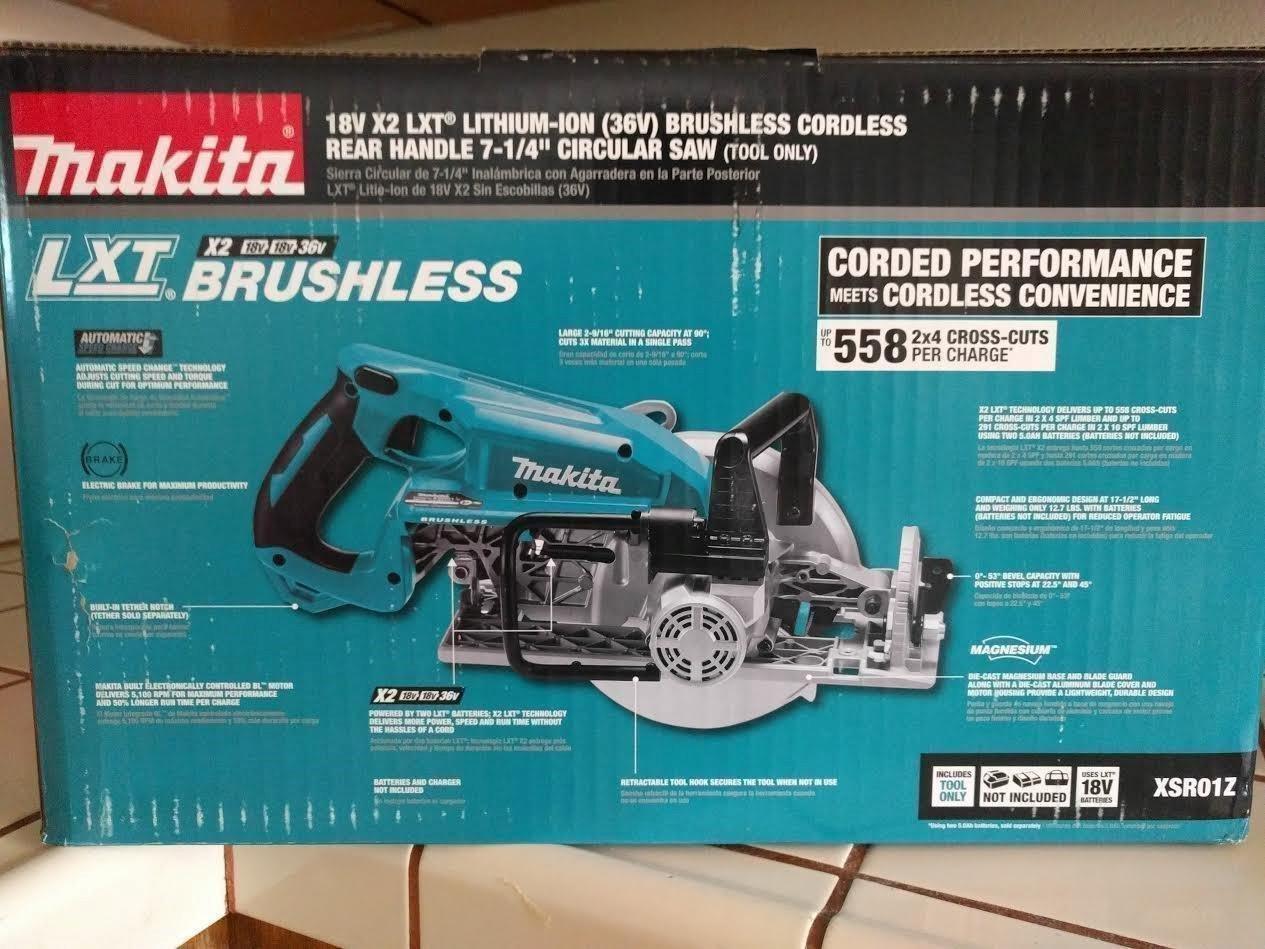 Makita XSR01PT 36V (18V X2) LXT® Brushless Rear Handle 7-1/4