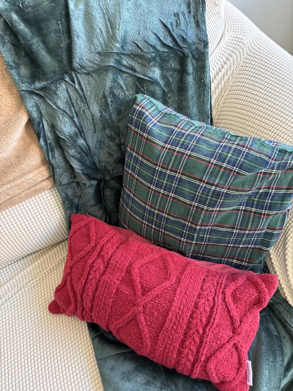 Exclusivo Mezcla Extra Large Fleece Throw Blanket for Couch, Sofa, 300GSM Super Soft and Warm Blankets, Forest Green Throw All Season Use, Cozy, Plush, Lightweight, 50x70 Inches - Customer Photo 4