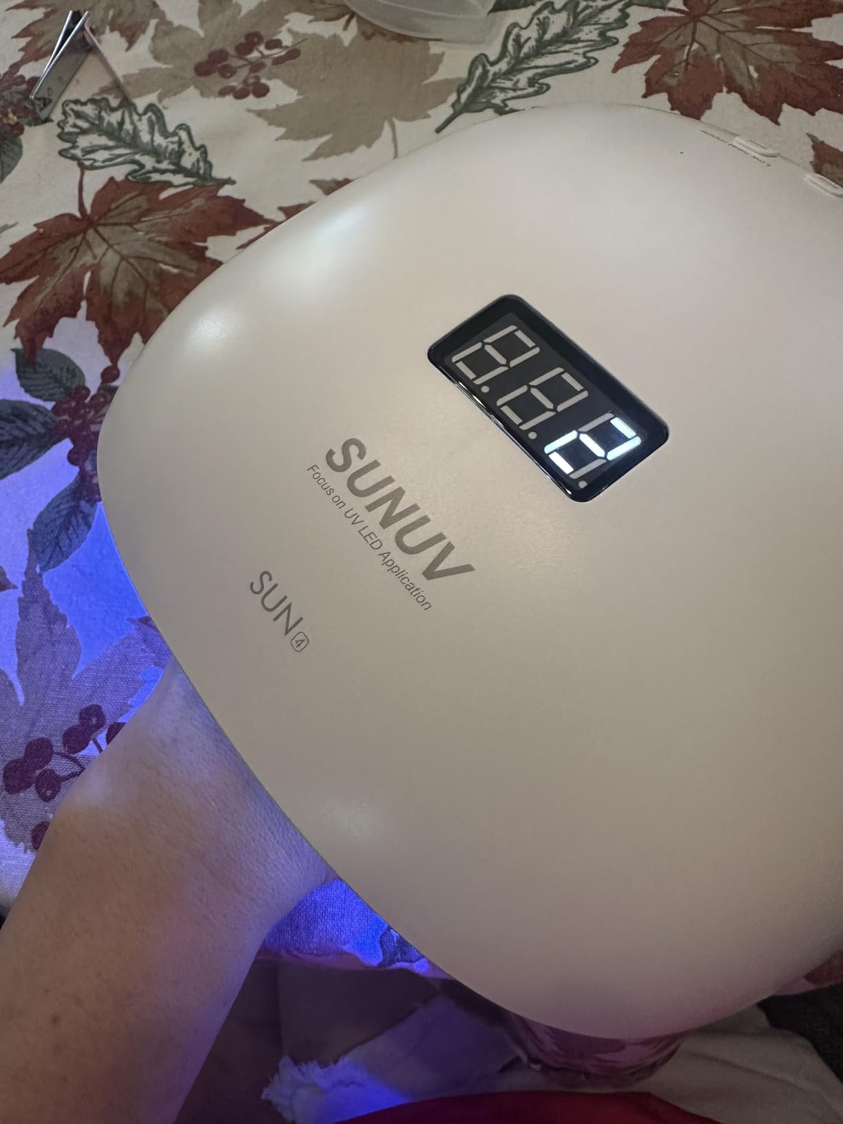 SUNUV UV LED Nail Lamp, UV Light for Nails Compatible with All Gel Polish, 36 LEDs with 4 Timer Settings, LCD Display for Home Salon SUN4 Black - Customer Photo 4