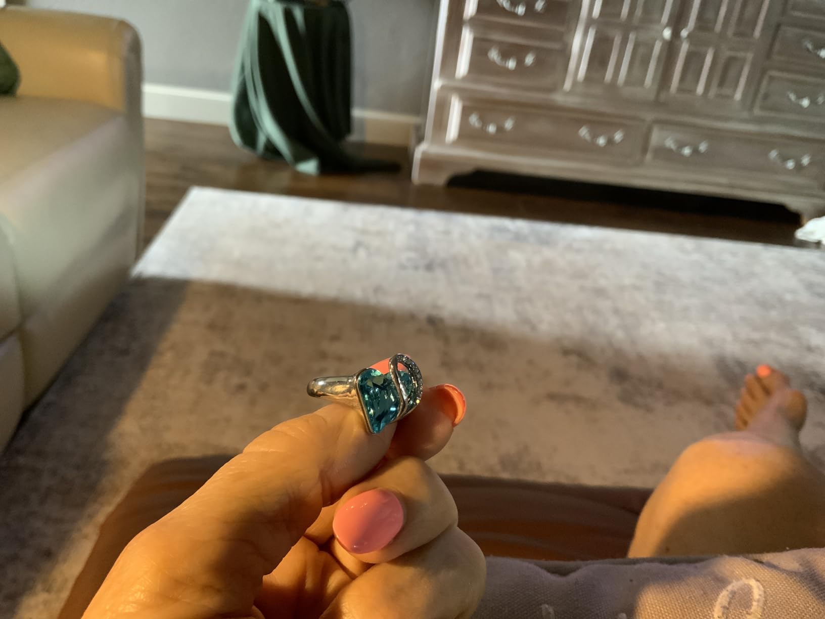 Leafael Necklaces for Women, Infinity Love Birthstone Heart Crystal Pendant, Birthday Jewelry Gifts for Her, Mom, and Wife, Silver Plated, 18 plus 2 inch Adjustable Chain - Customer Photo 4