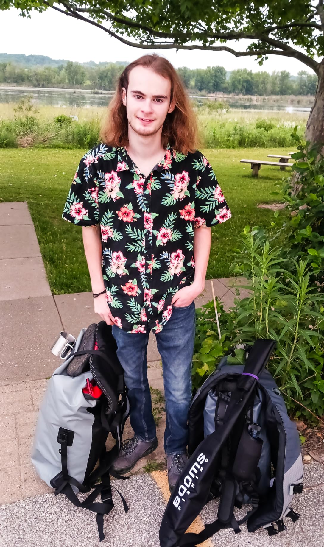 Earth Pak Waterproof Backpack - Heavy Duty Hiking Backpack - Roll-Top Closure Bag - Cushioned Dry Bag Waterproof Phone Case - Customer Photo 2