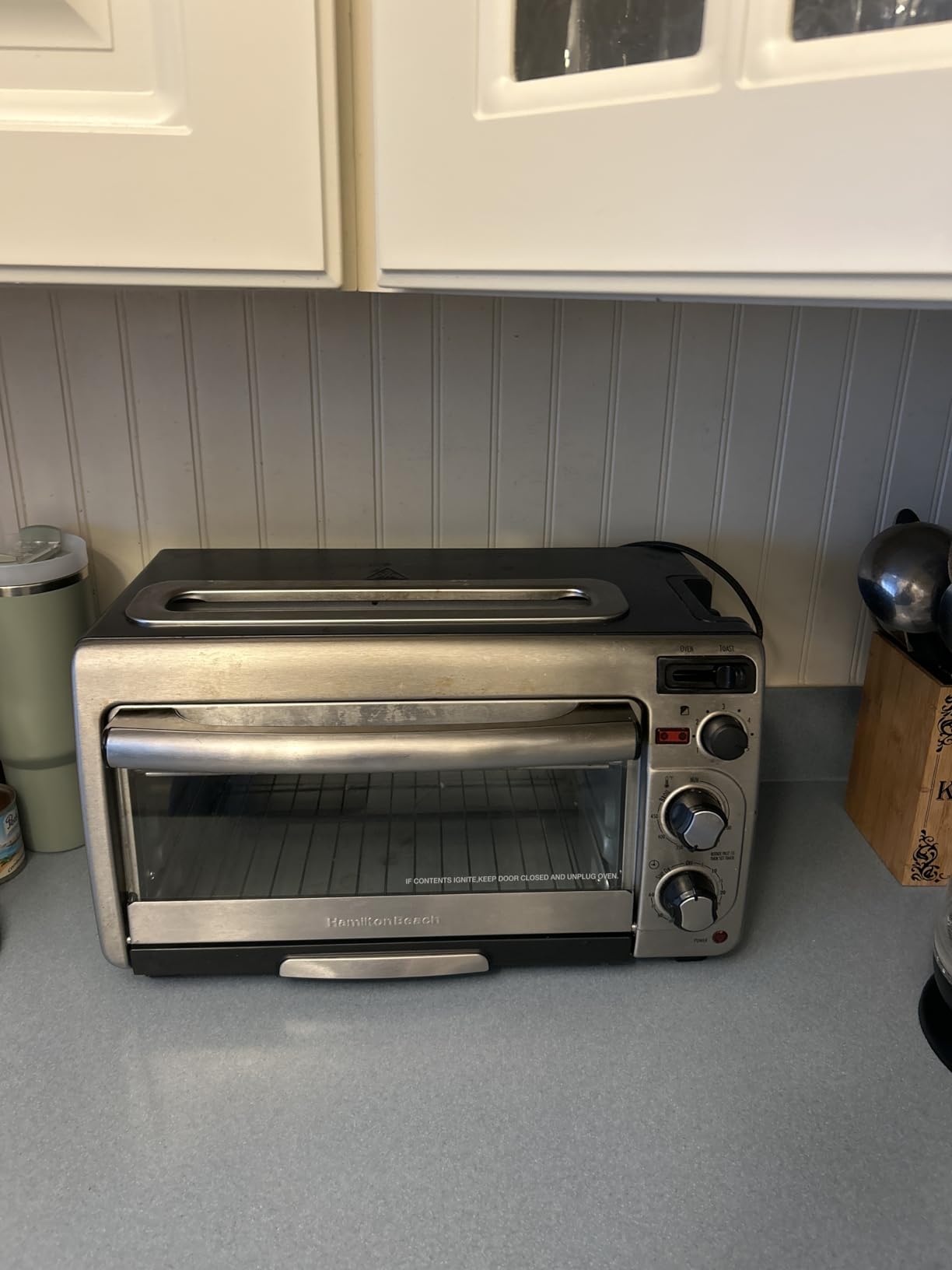 Hamilton Beach 2-in-1 Countertop Toaster Oven and Long Slot 2 Slice Toaster, 60 Minute Timer and Automatic Shut Off, Shade Selector, Stainless Steel (31156) - Customer Photo 1