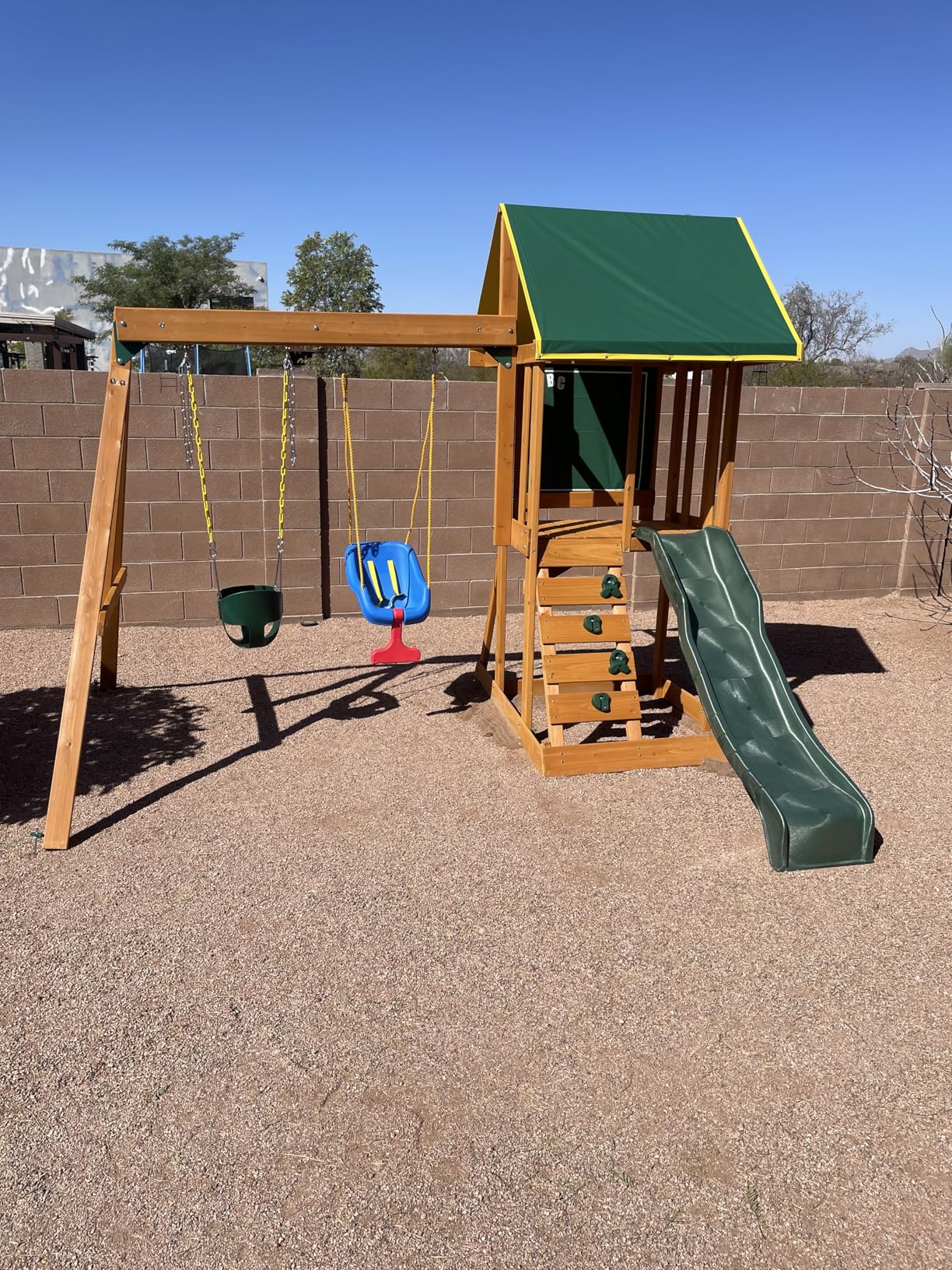 KidKraft Appleton Wooden Swing Set, (Amazon Exclusive) - Customer Photo 2