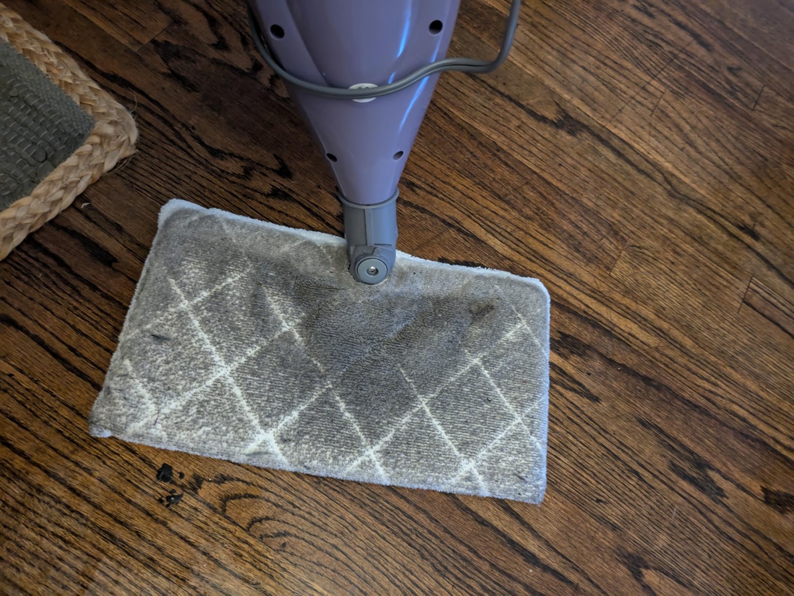 Shark Steam Mop with 2 Machine Washable Dirt Grip Pads, Removable Water Tank, Lightweight, Steam Cleaner for sealed Hard Floors, Marble, Stone, Hardwood, Tile, Laminate, White/Seafoam, S1000 - Customer Photo 1