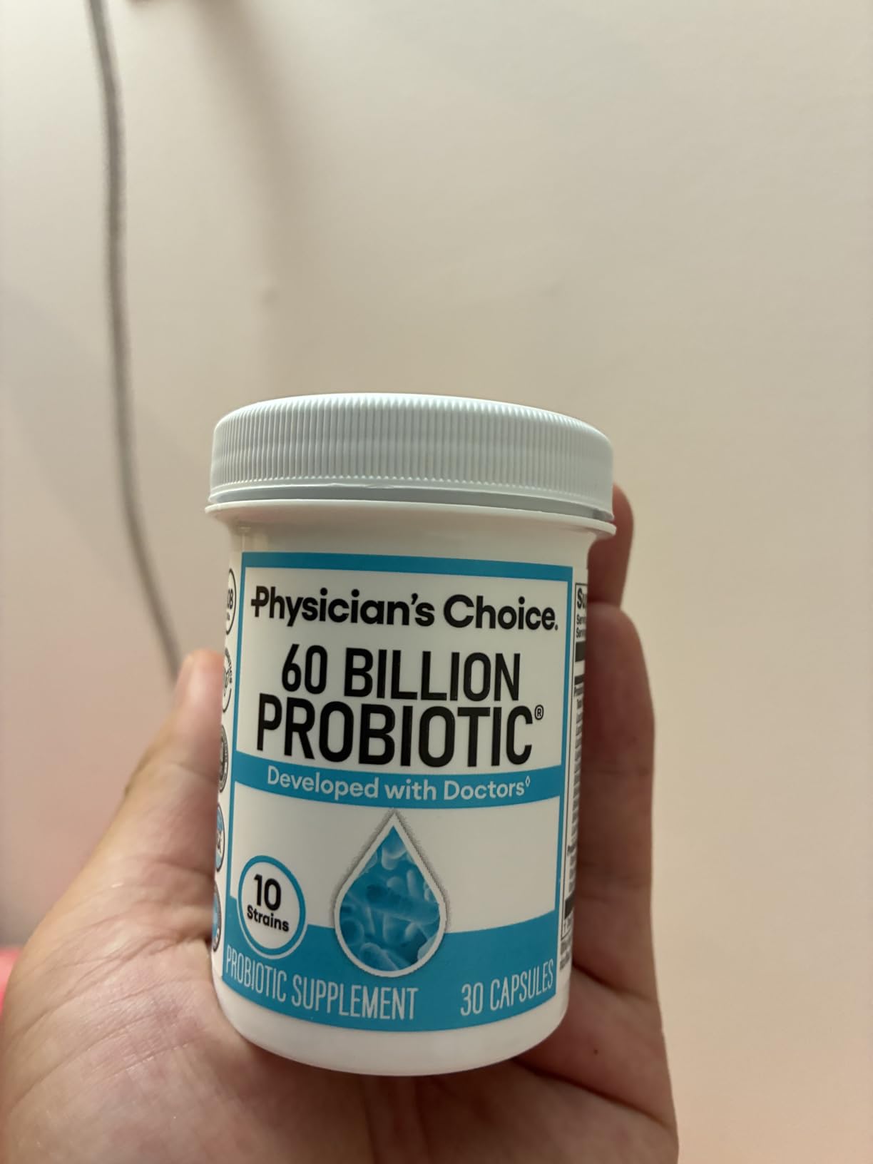 Physician's CHOICE Probiotics 60 Billion CFU - 10 Strains + Organic Prebiotics - Immune, Digestive & Gut Health - Supports Occasional Constipation, Diarrhea, Gas & Bloating - for Women & Men - 30ct customer photo 1