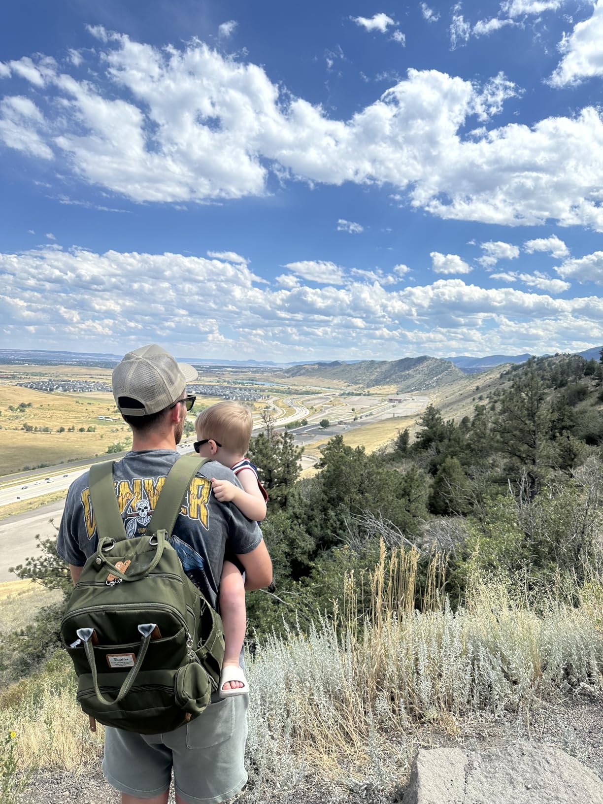 RUVALINO Diaper Bag Backpack-Multifunction Travel Baby Diaper Bag with Changing Pad, Insulated Bottle Holders & Pacifier Case, Large Capacity, Waterproof, Gray - Customer Photo 1