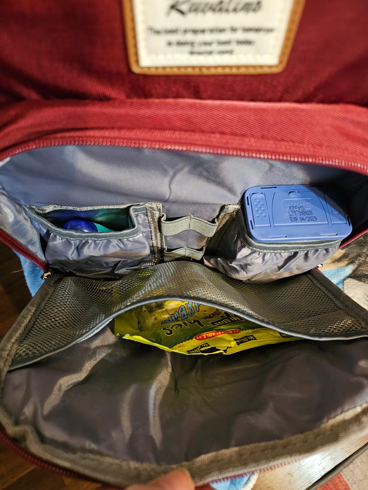 RUVALINO Diaper Bag Backpack-Multifunction Travel Baby Diaper Bag with Changing Pad, Insulated Bottle Holders & Pacifier Case, Large Capacity, Waterproof, Gray - Customer Photo 3