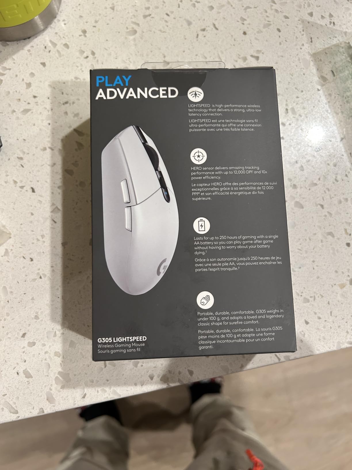 Logitech G305 LIGHTSPEED Wireless Gaming Mouse, Hero 12K Sensor, 12,000 DPI, Lightweight, 6 Programmable Buttons, 250h Battery Life, On-Board Memory, PC/Mac - Black - Customer Photo 2