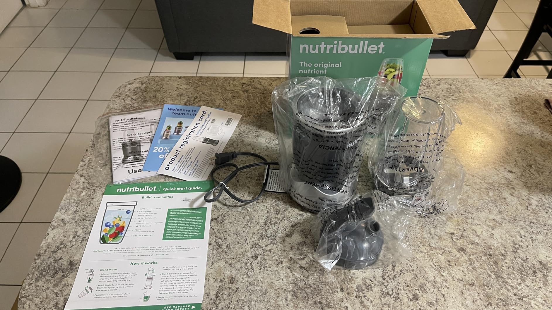 nutribullet Personal Blender, Shakes, Smoothies, Food Prep, and Frozen Blending, 24 Ounces, 600 Watt, Gray, NBR-0601WM Customer Review nutribullet Personal Blender, Shakes, Smoothies, Food Prep, and Frozen Blending, 24 Ounces, 600 Watt, Gray, NBR-0601WM - Customer Photo 3