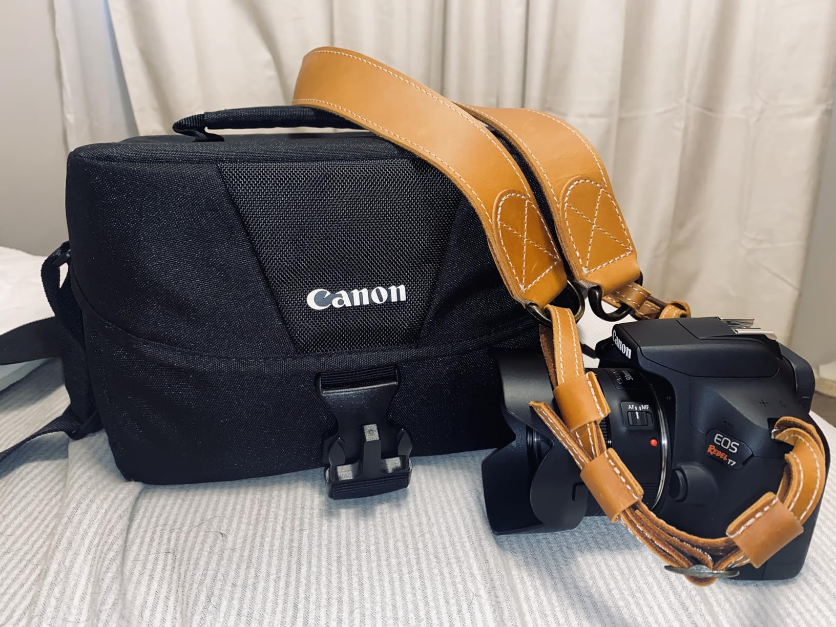 MegaGear SLR, DSLR Sierra Series Genuine Leather Camera Shoulder or Neck Strap - Customer Photo 1