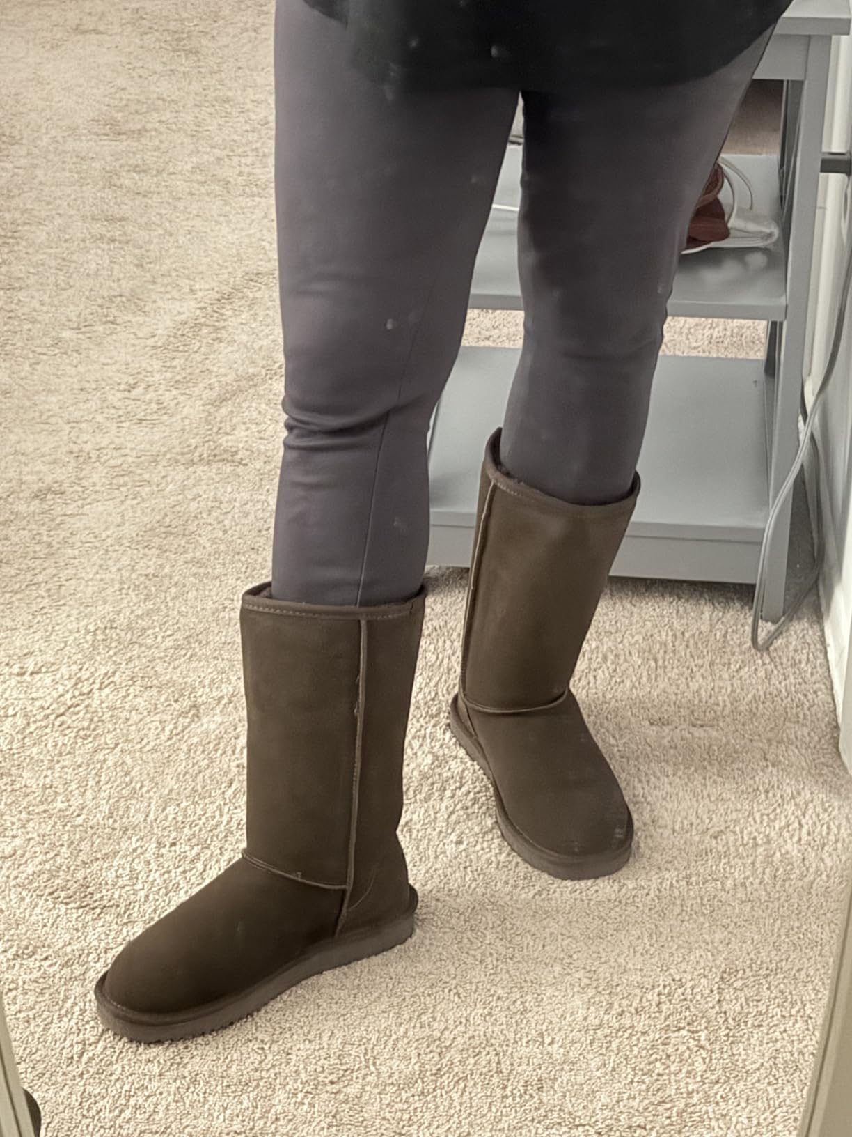 DREAM PAIRS Women's High-top Winter Snow Boots Faux Fur Lining Pull on Warm Comfortable Outdoor Booties Shoes for Women FuzzyClassic Customer Review DREAM PAIRS Women's High-top Winter Snow Boots Faux Fur Lining Pull on Warm Comfortable Outdoor Booties Shoes for Women FuzzyClassic - Customer Photo 2