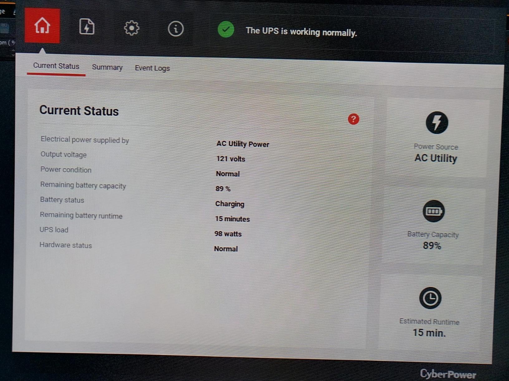 CyberPower ST425 Standby UPS Battery Backup and Surge Protector, 425VA/260W, 8 Outlets, Compact, UL Certified - Customer Photo 4
