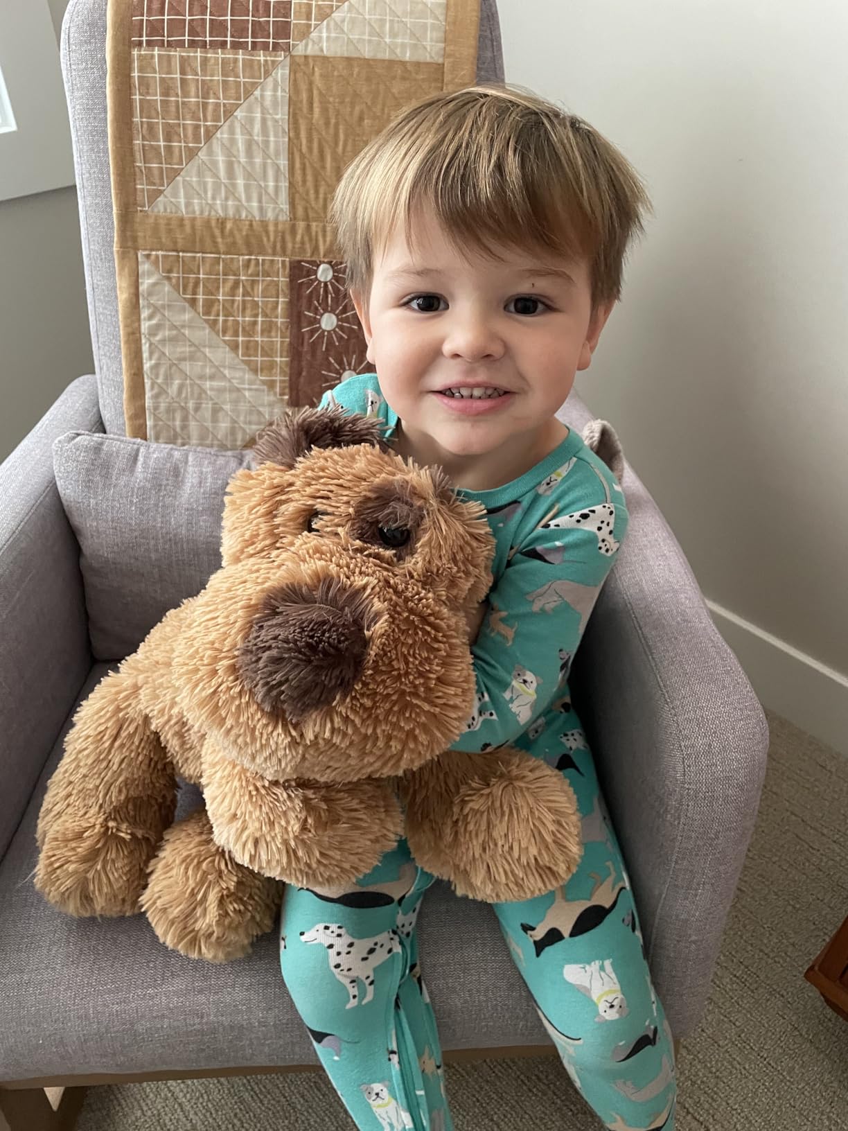 Floppy Stuffed Dog Puppy Plush Toy, Huggable Beagle Labrador Retriever Stuffed Animal Dogs for Kids Girls Boys Baby Birthday Gift, 20 inch, Brown - Customer Photo 2